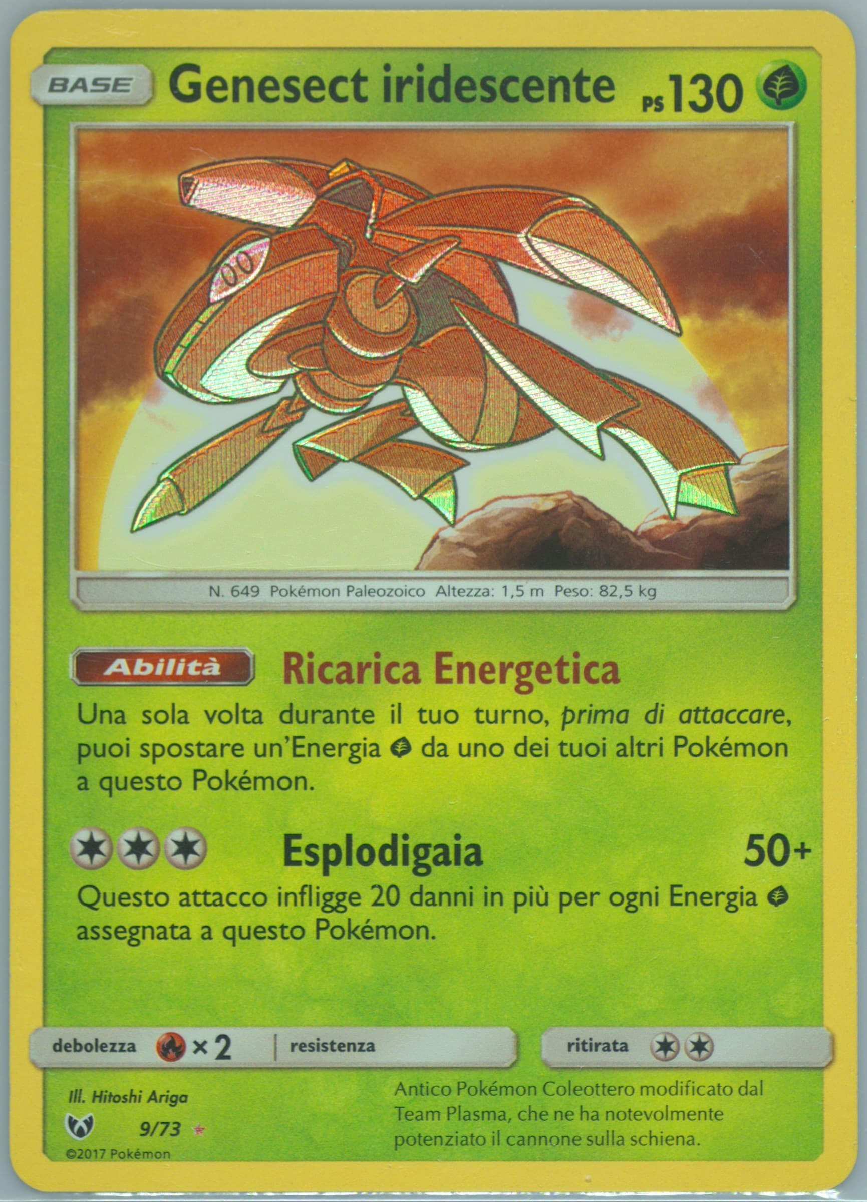 Genesect Iridescente-Holo Italian (9) 2017 Pokemon Sun & Moon Shining Legends