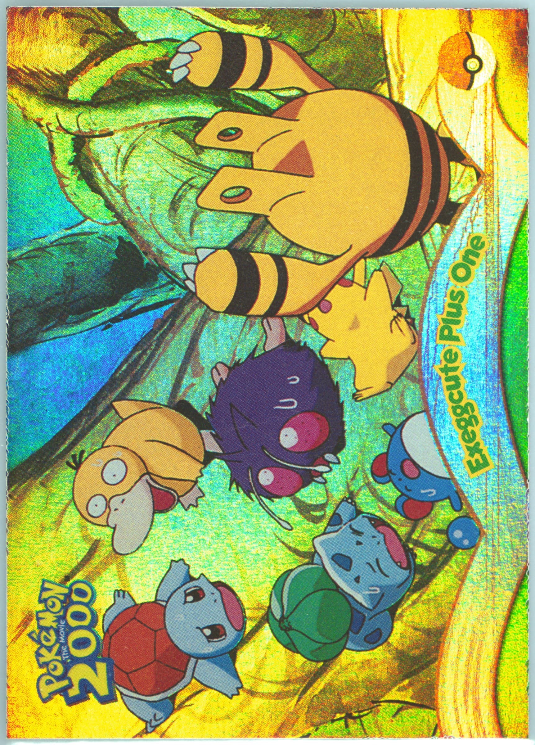 Exeggcute Plus One Rainbow Foil (6) 2000 Topps Pokemon the Movie 2000
