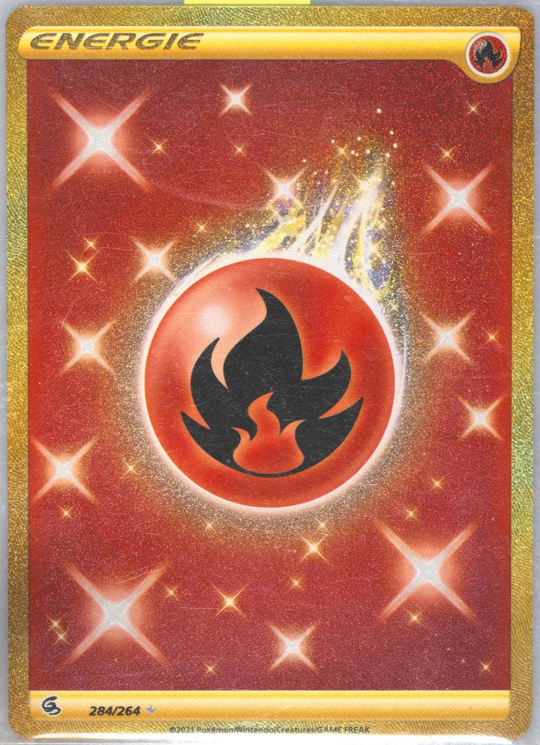 Fire Energy German-Secret (284) 2021 Pokemon Sword & Shield Fusion Strike