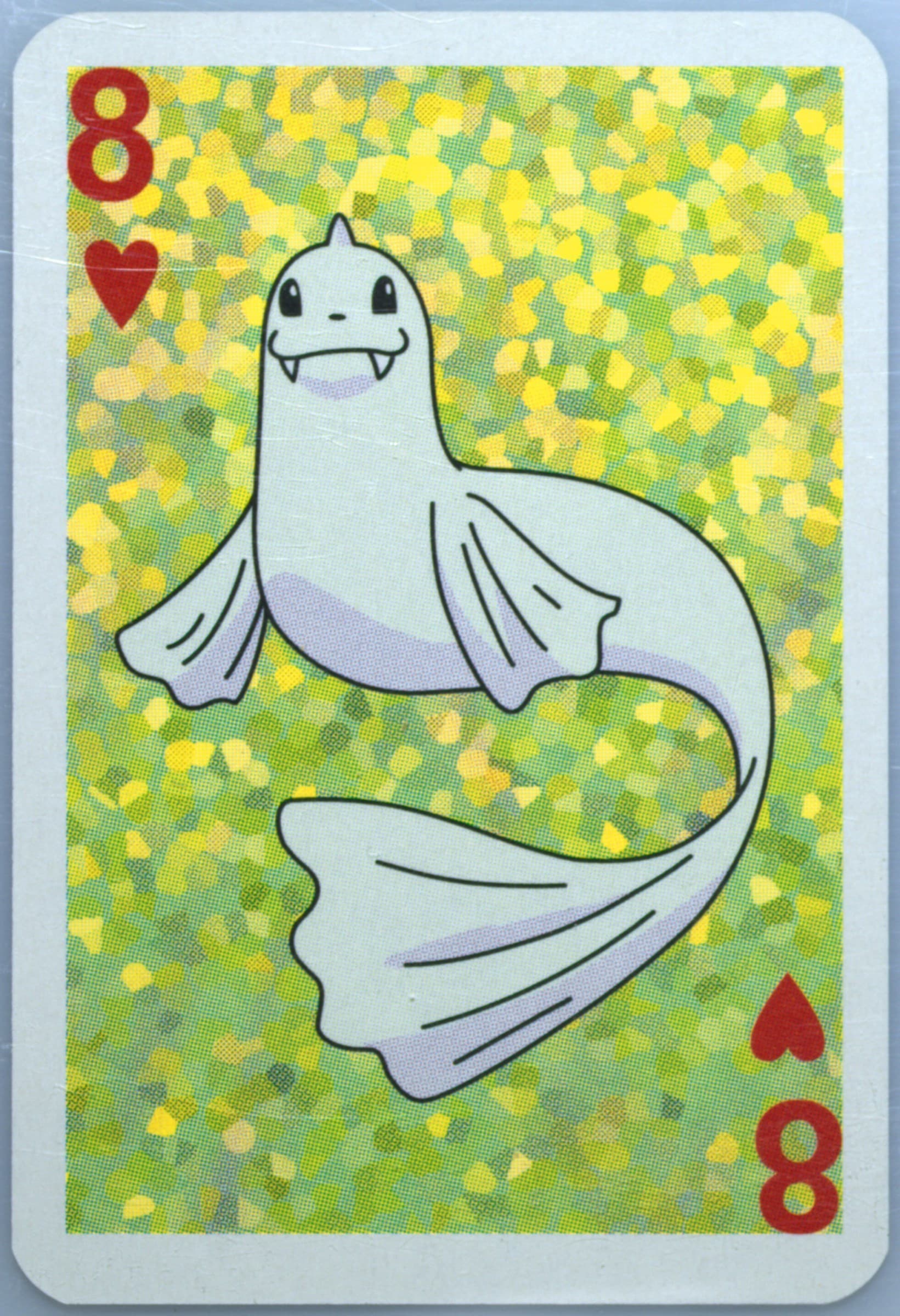 Dewgong 8 of Hearts 1999 Bicycle Pokemon Mini Playing Cards Green Deck