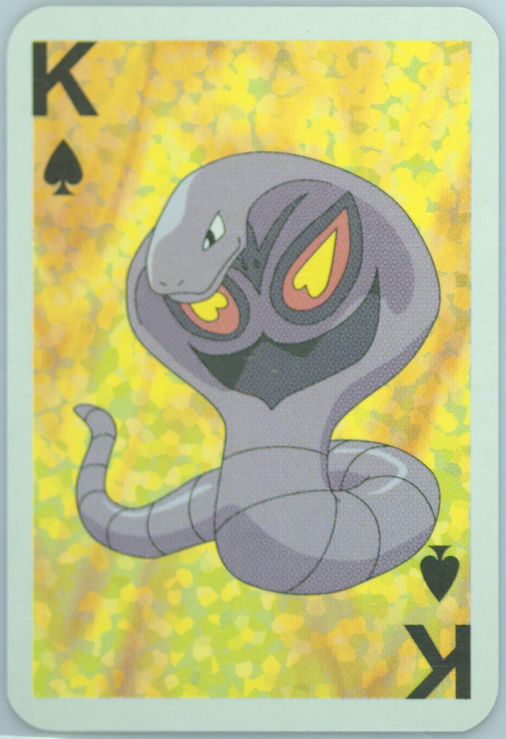Arbok King of Spades 1999 Bicycle Pokemon Mini Playing Cards Green Deck
