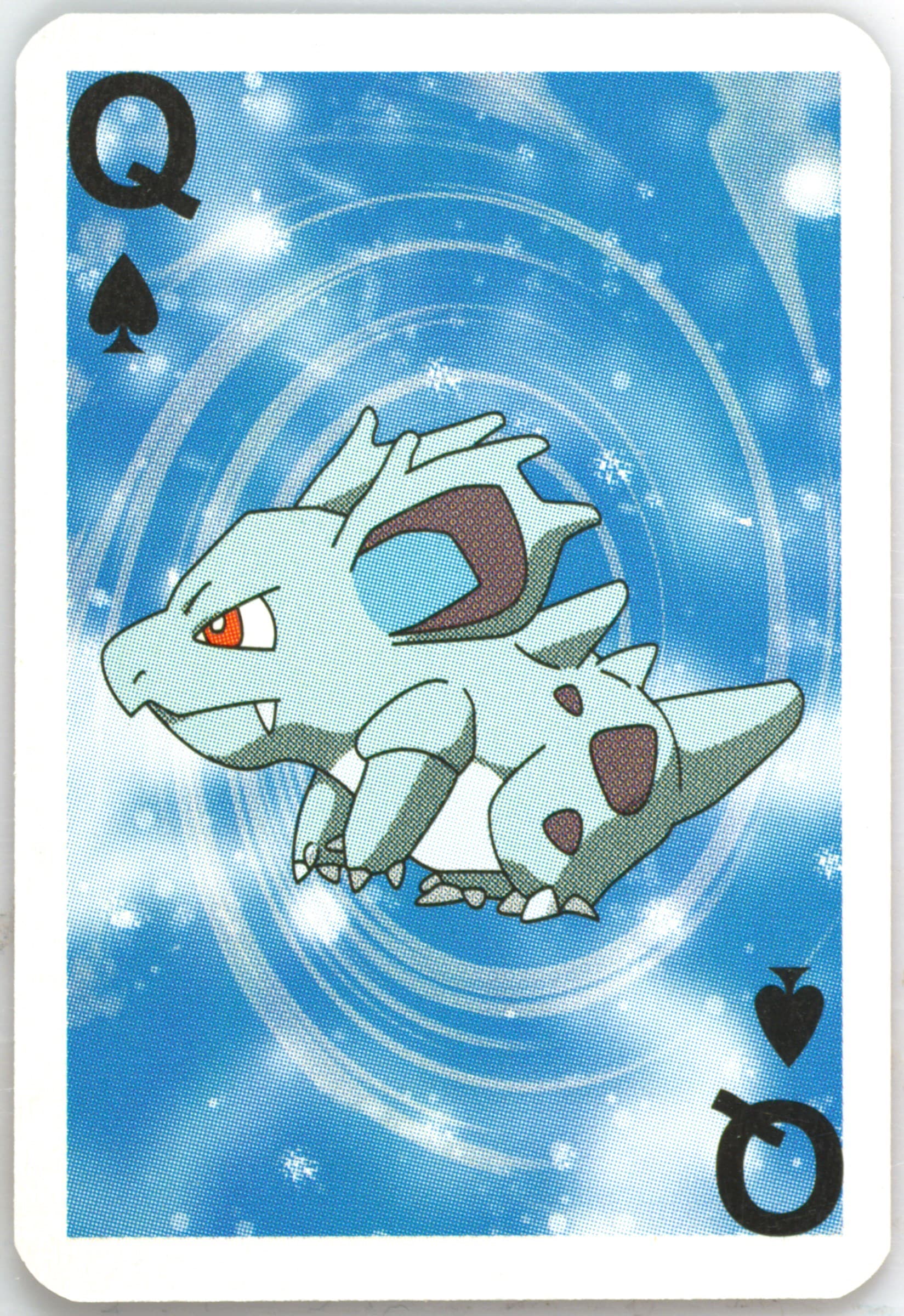 Nidoran Queen of Spades 1999 Bicycle Pokemon Mini Playing Cards Blue Deck