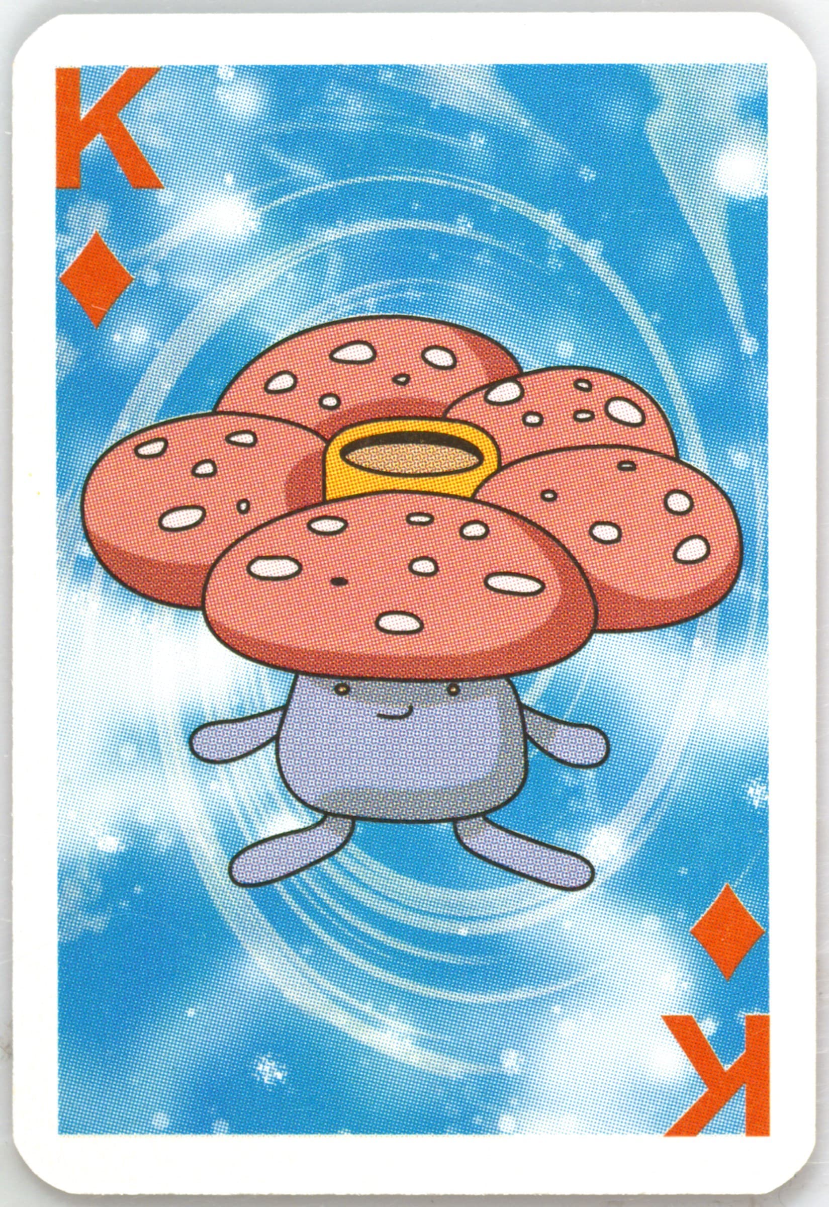 Vileplume King of Diamonds 1999 Bicycle Pokemon Mini Playing Cards Blue Deck