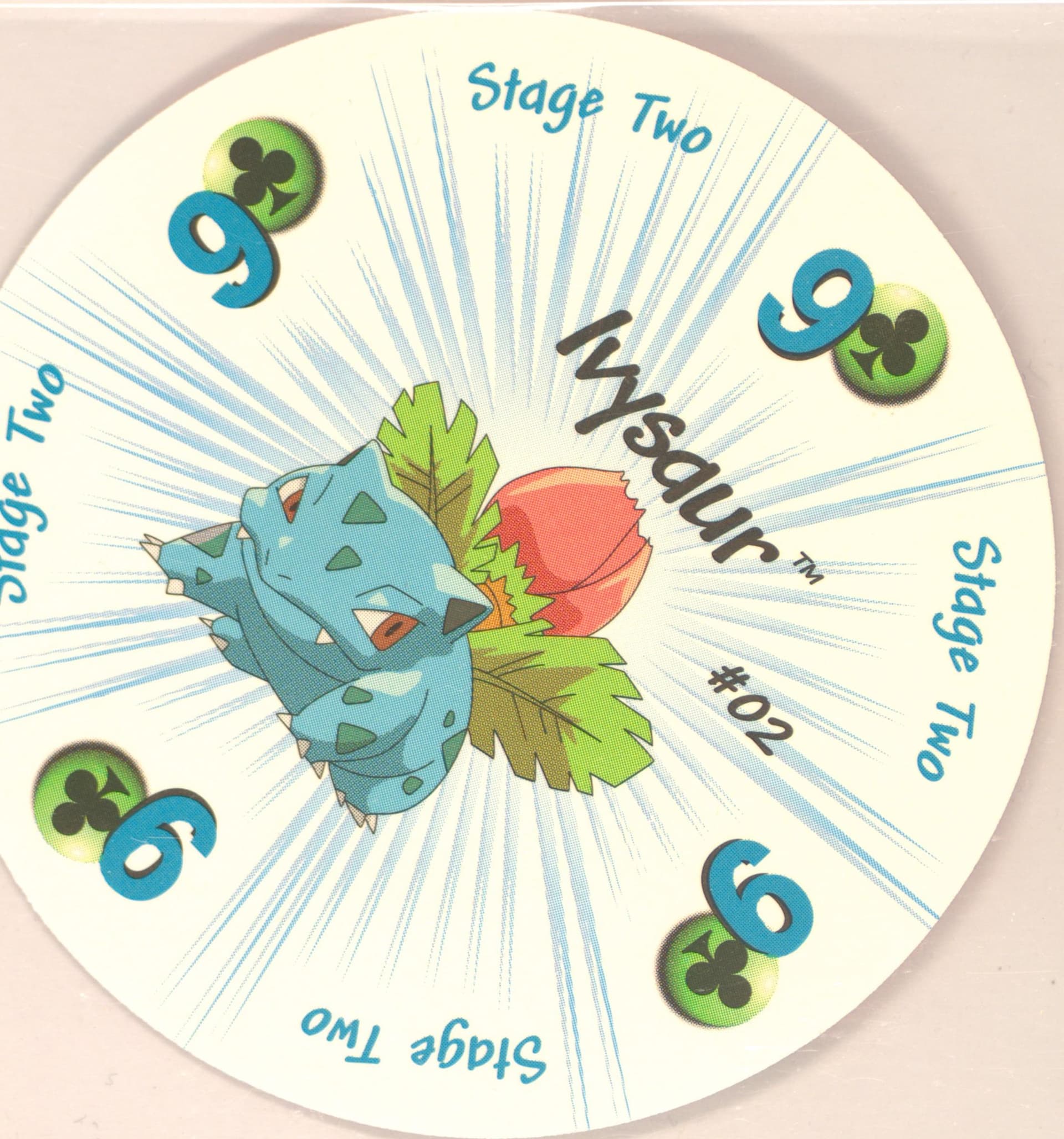 Ivysaur 9 of Clubs (2) 1999 Pokemon Rummy
