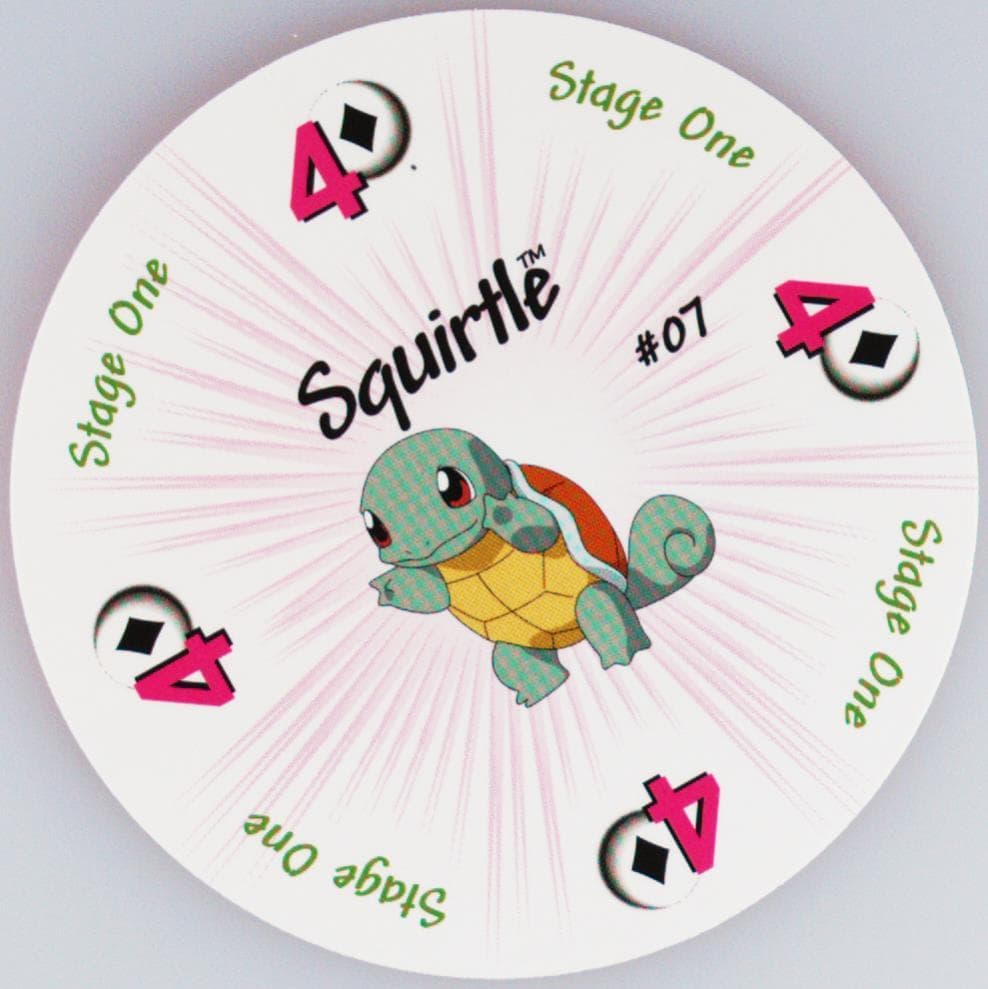 Squirtle 4 of Diamonds (7) 1999 Pokemon Rummy