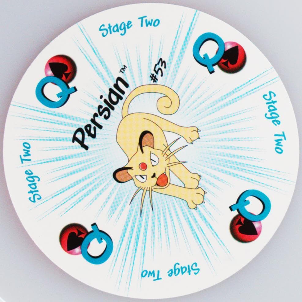 Persian Queen of Spades (53) 1999 Pokemon Rummy