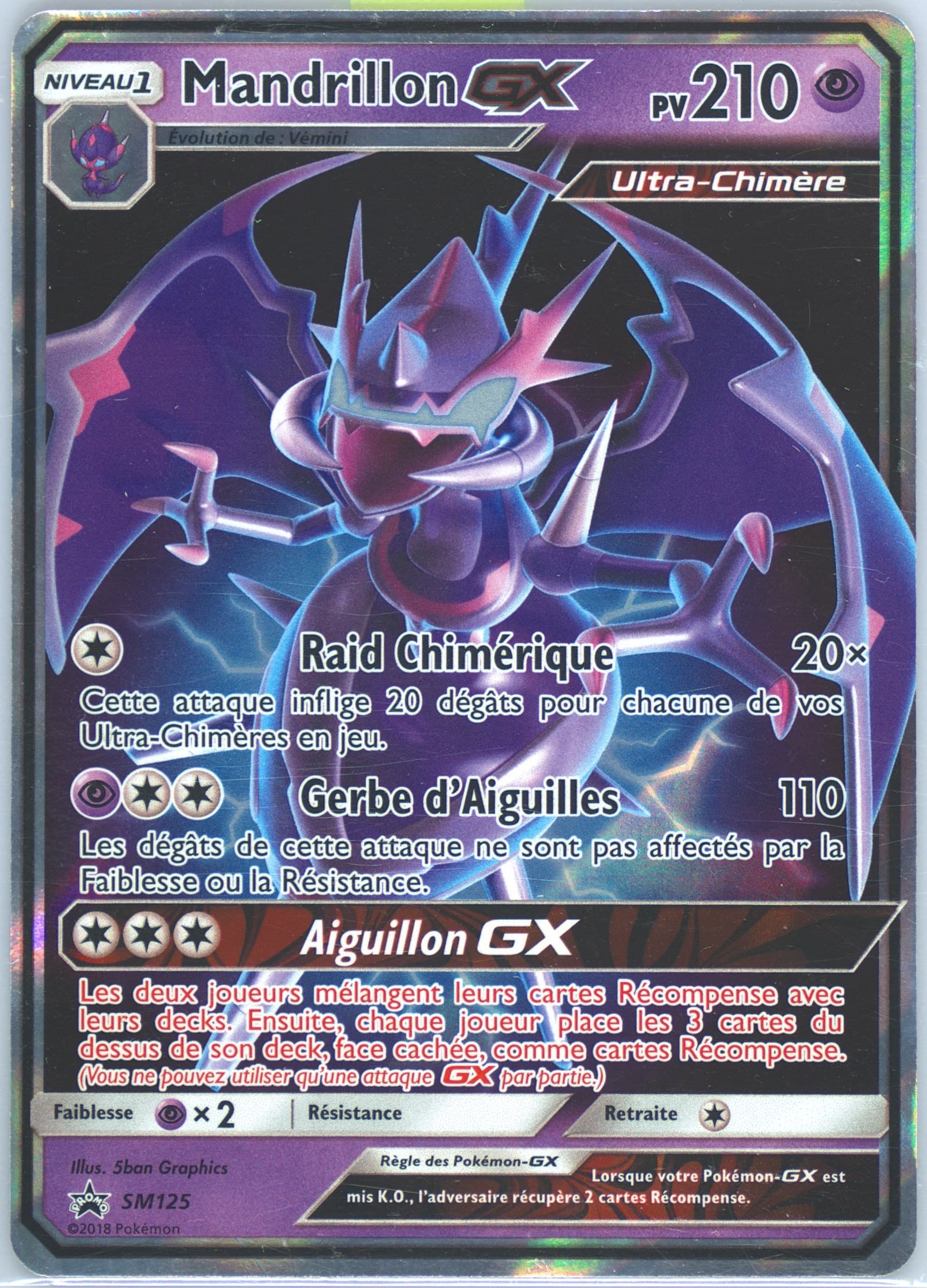Mandrillon GX Dragon Majesty Elite Trainer Box-French (SM125) 2018 Pokemon SM Black Star Promo