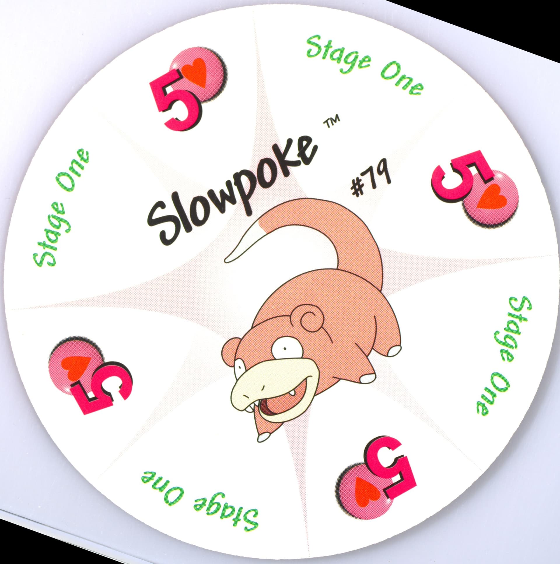 Slowpoke 5 of Hearts (79) 1999 Pokemon Rummy