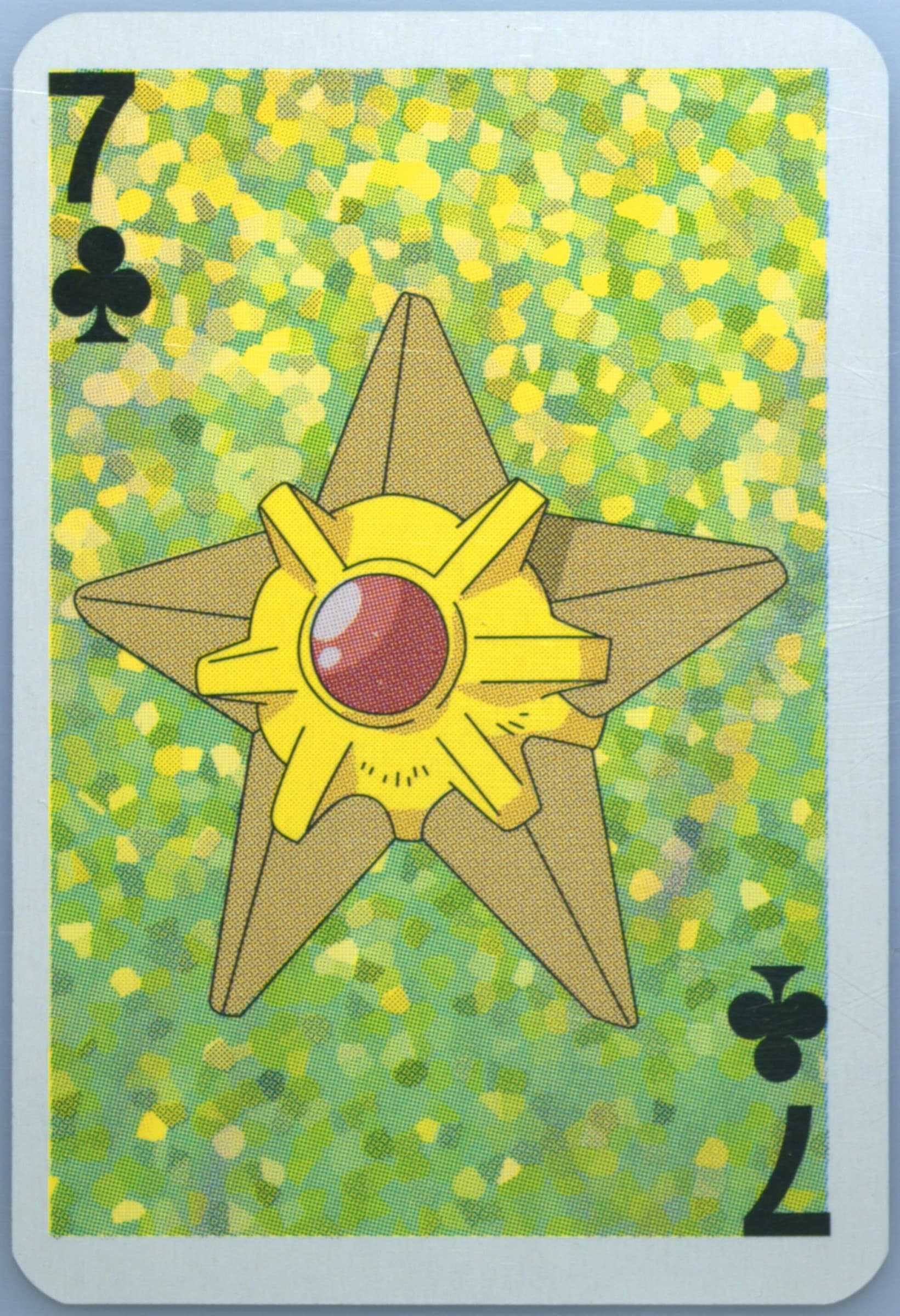 Staryu 7 of Clubs 1999 Bicycle Pokemon Mini Playing Cards Green Deck