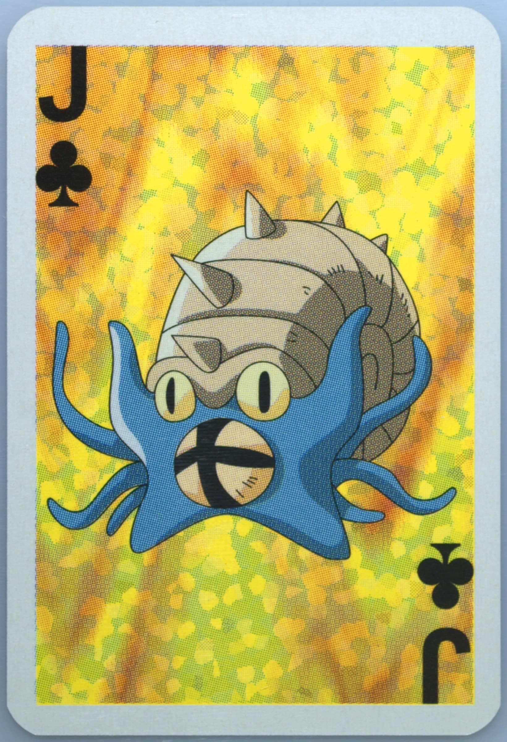 Omastar Jack of Clubs 1999 Bicycle Pokemon Mini Playing Cards Green Deck