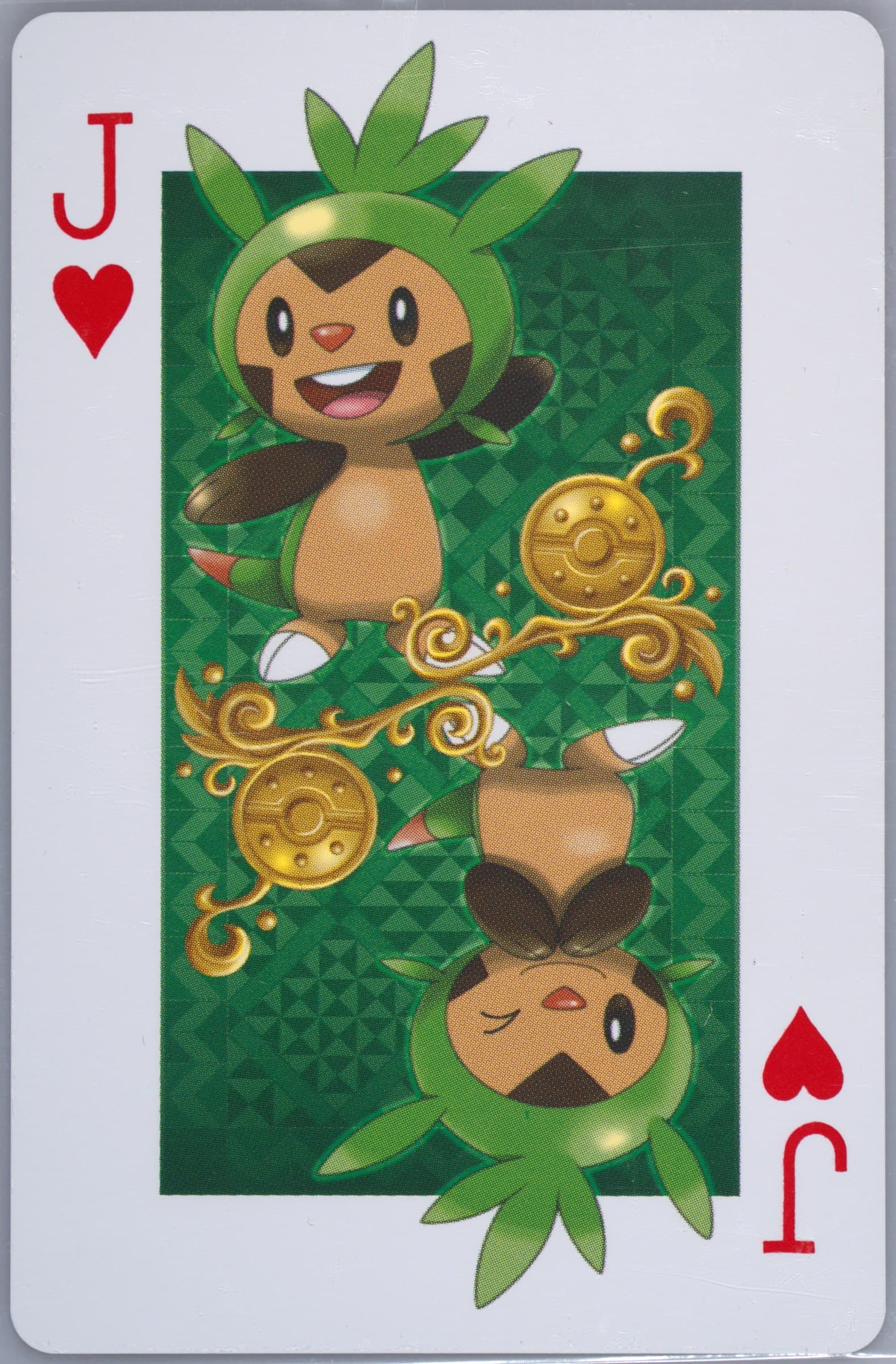 Jack of Hearts Chespin 2013 Pokemon Center Tokyo Bay Playing Cards