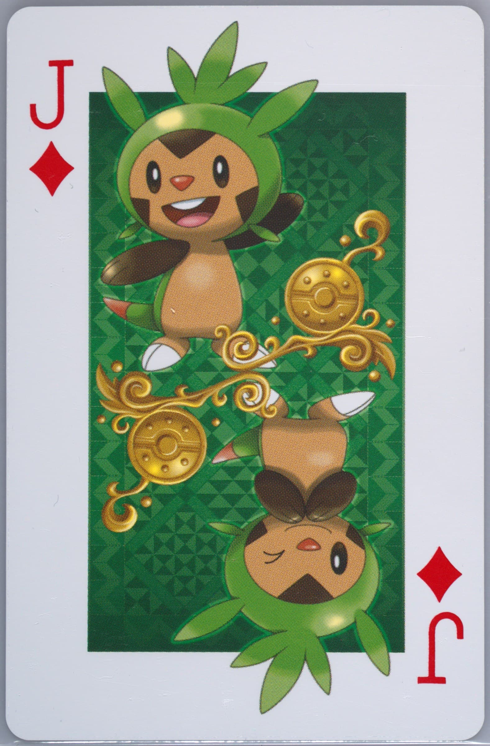 Jack of Diamonds Chespin 2013 Pokemon Center Tokyo Bay Playing Cards