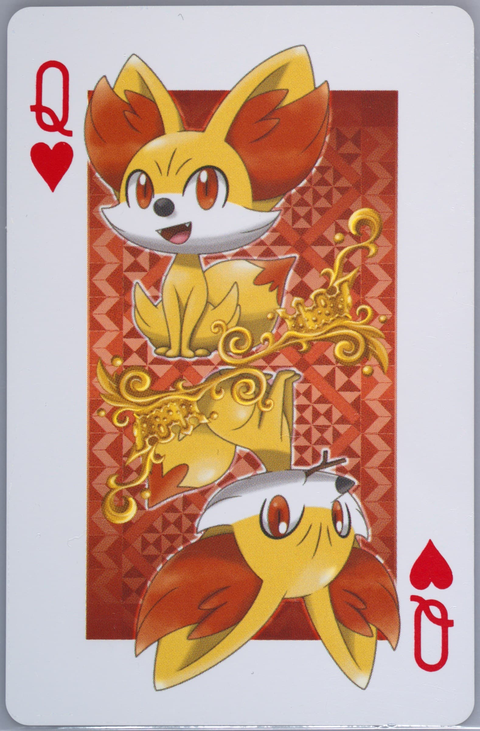 Queen of Hearts Fennekin 2013 Pokemon Center Tokyo Bay Playing Cards