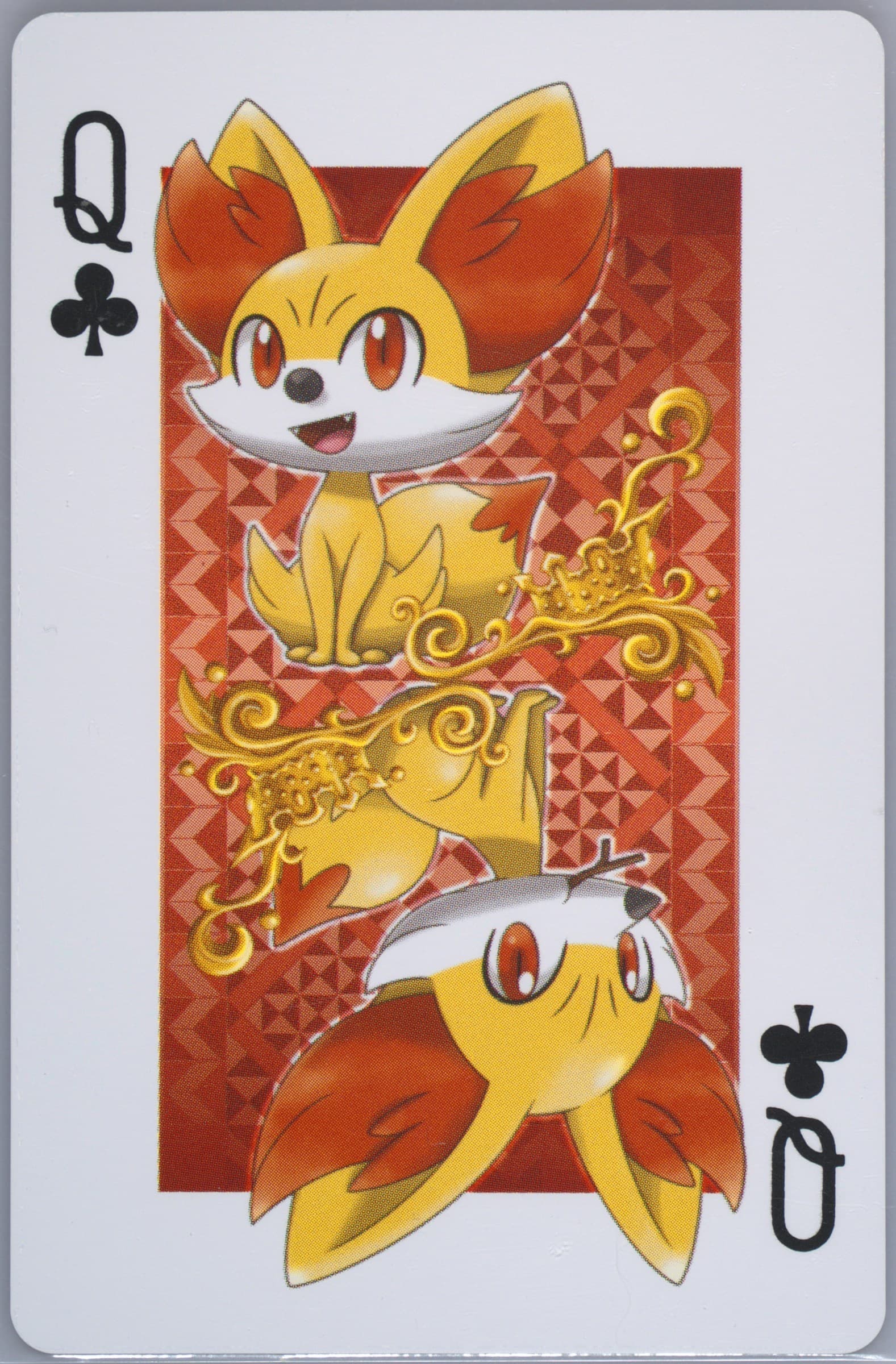 Queen of Clubs Fennekin 2013 Pokemon Center Tokyo Bay Playing Cards