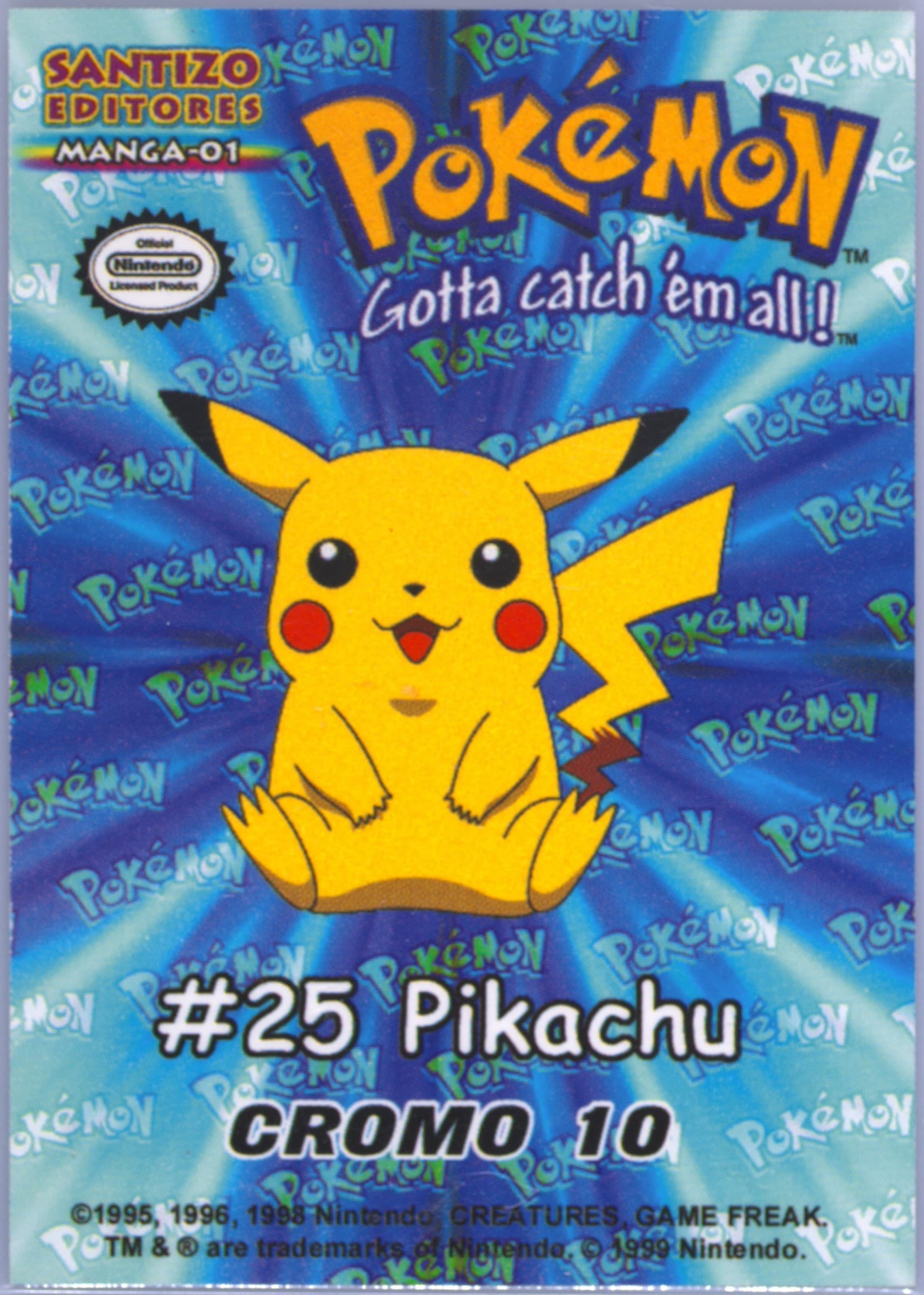 Pikachu (10) 1999 Santizo Editores Manga-01 Pokemon