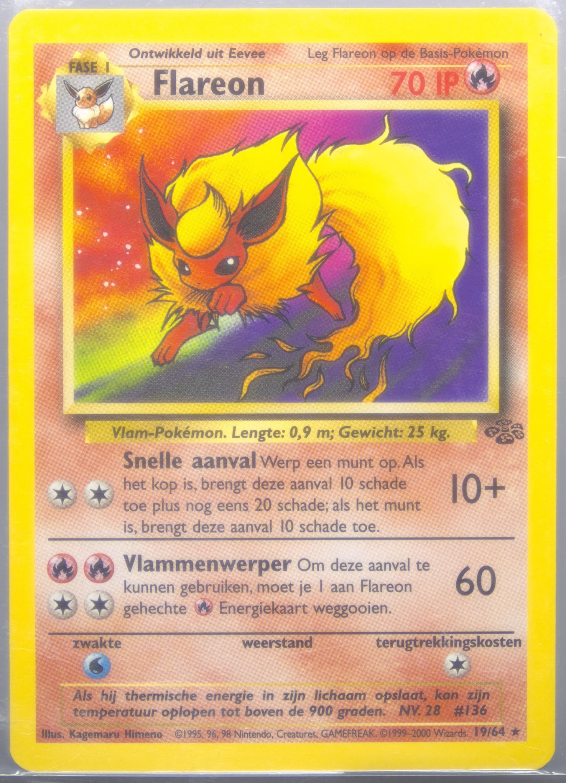 Flareon (19) 2000 Pokemon Dutch Jungle
