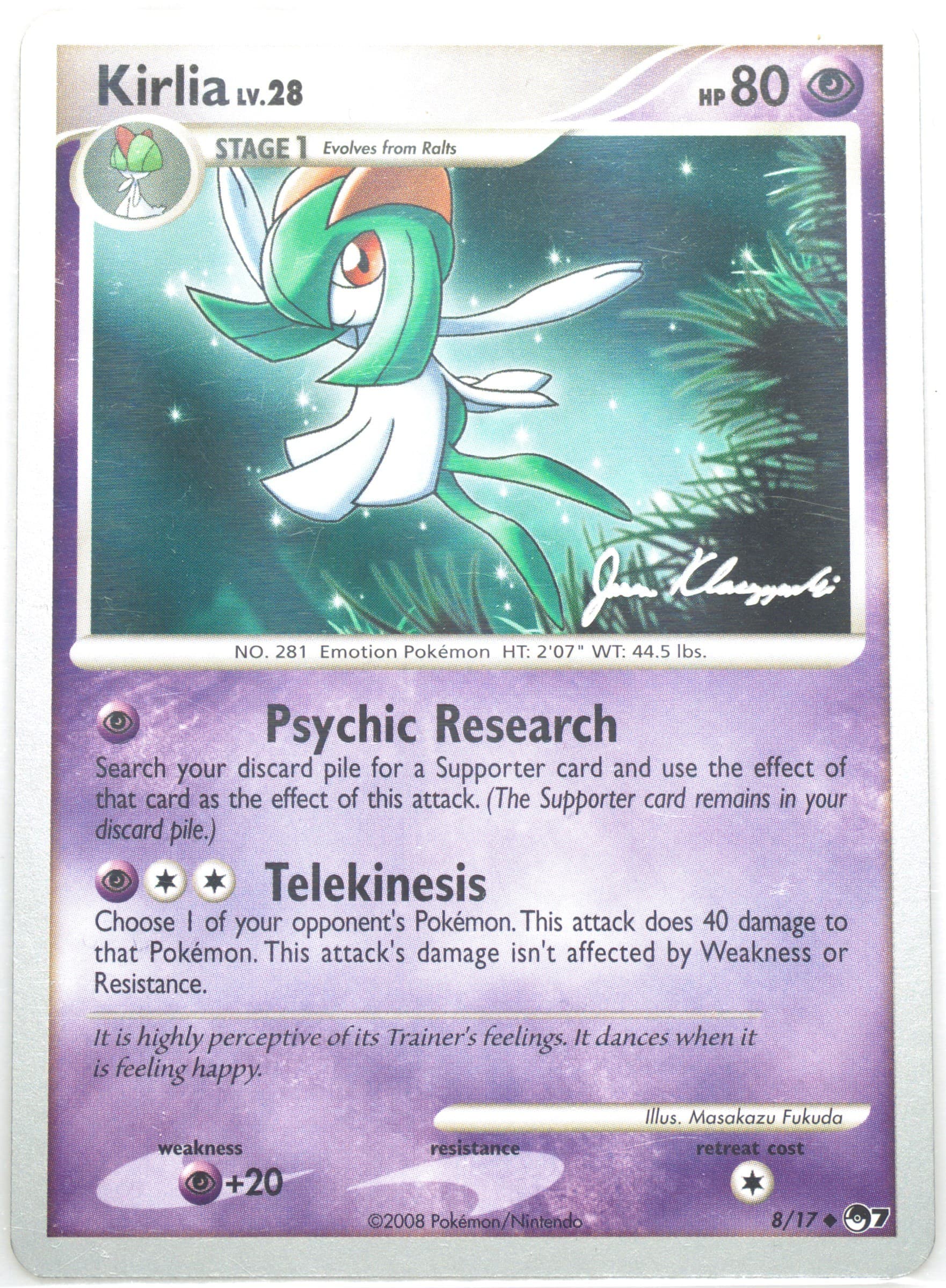 Kirlia Psychic Lock (8) 2008 Pokemon World Championships Promo