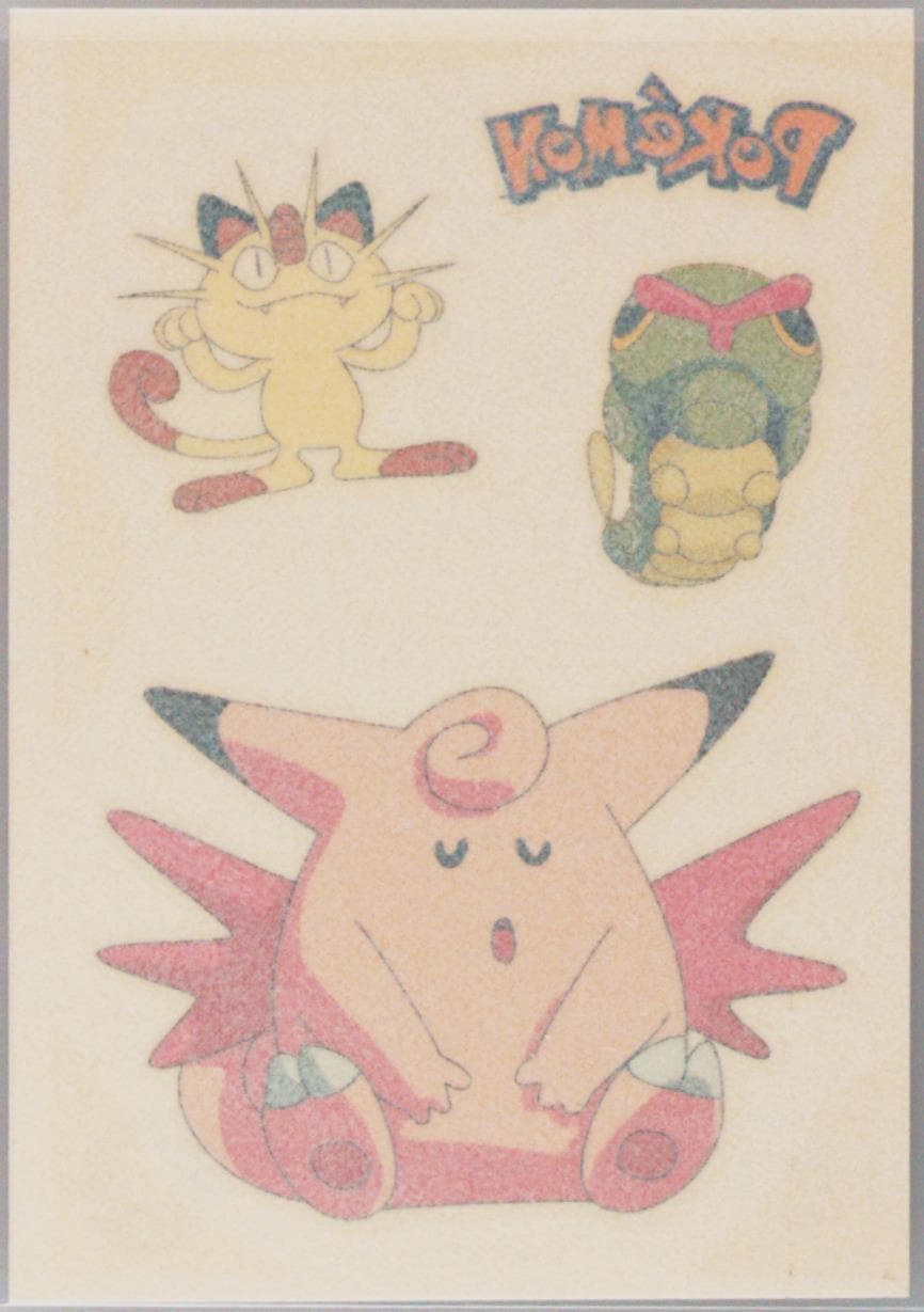 Caterpie/Clefable/Meowth With Coating (5) 2000 Merlin Pokemon Tattoos