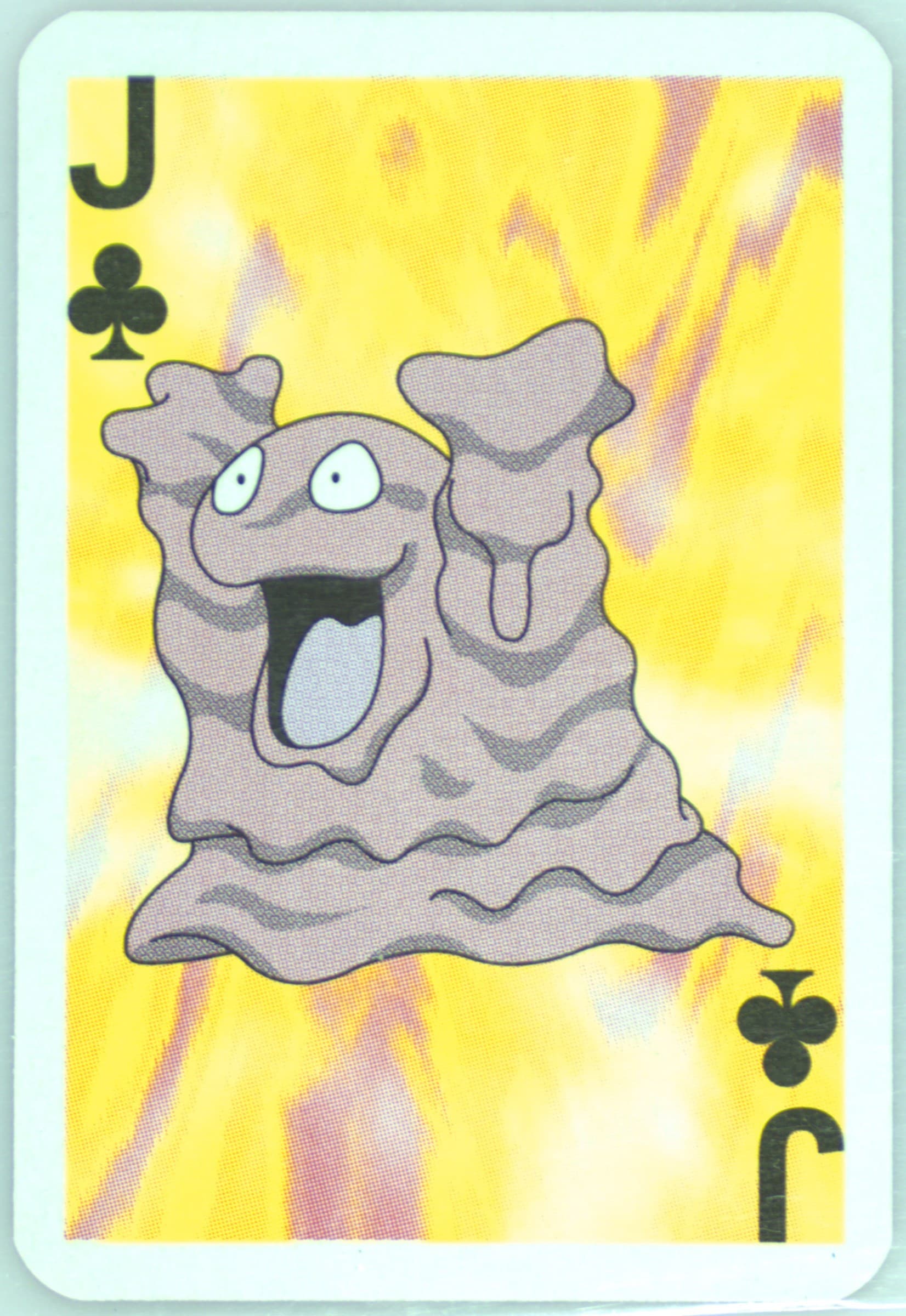 Grimer Jack of Clubs 1999 Bicycle Pokemon Mini Playing Cards Red Deck