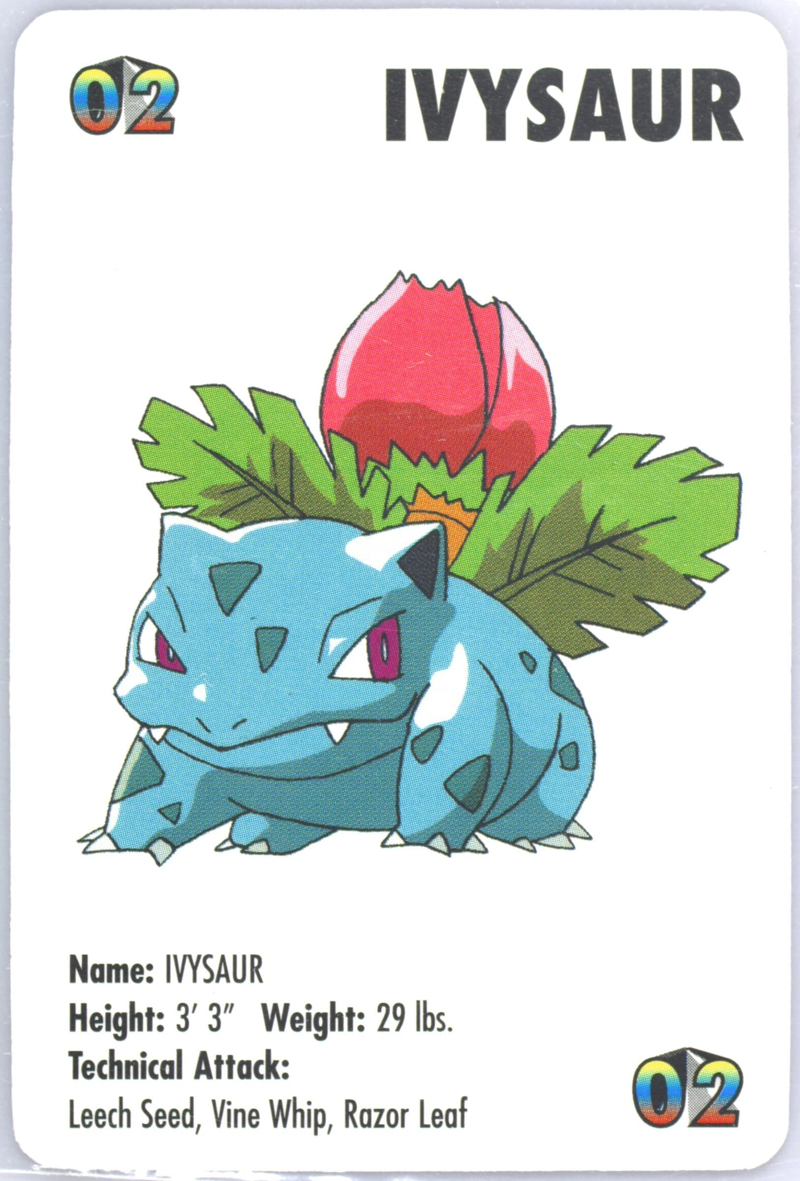 Ivysaur (02) 1998 Kfc Pokemon Card Game