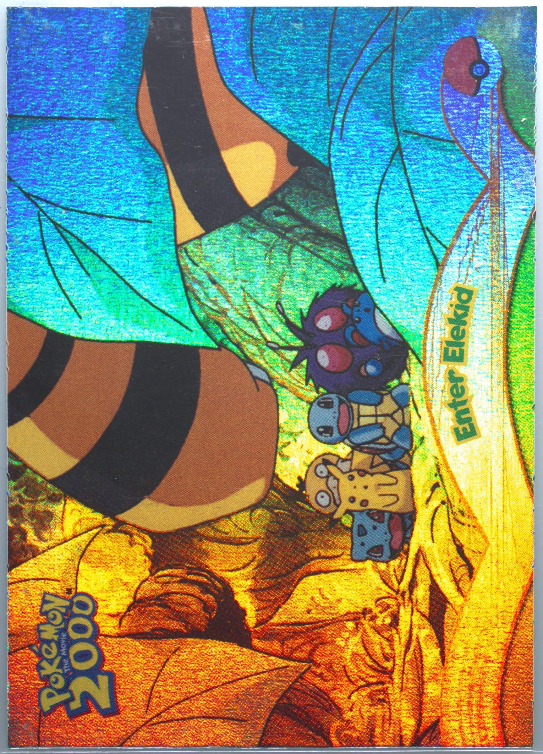 Enter Elekid Rainbow Foil (4) 2000 Topps Pokemon the Movie 2000