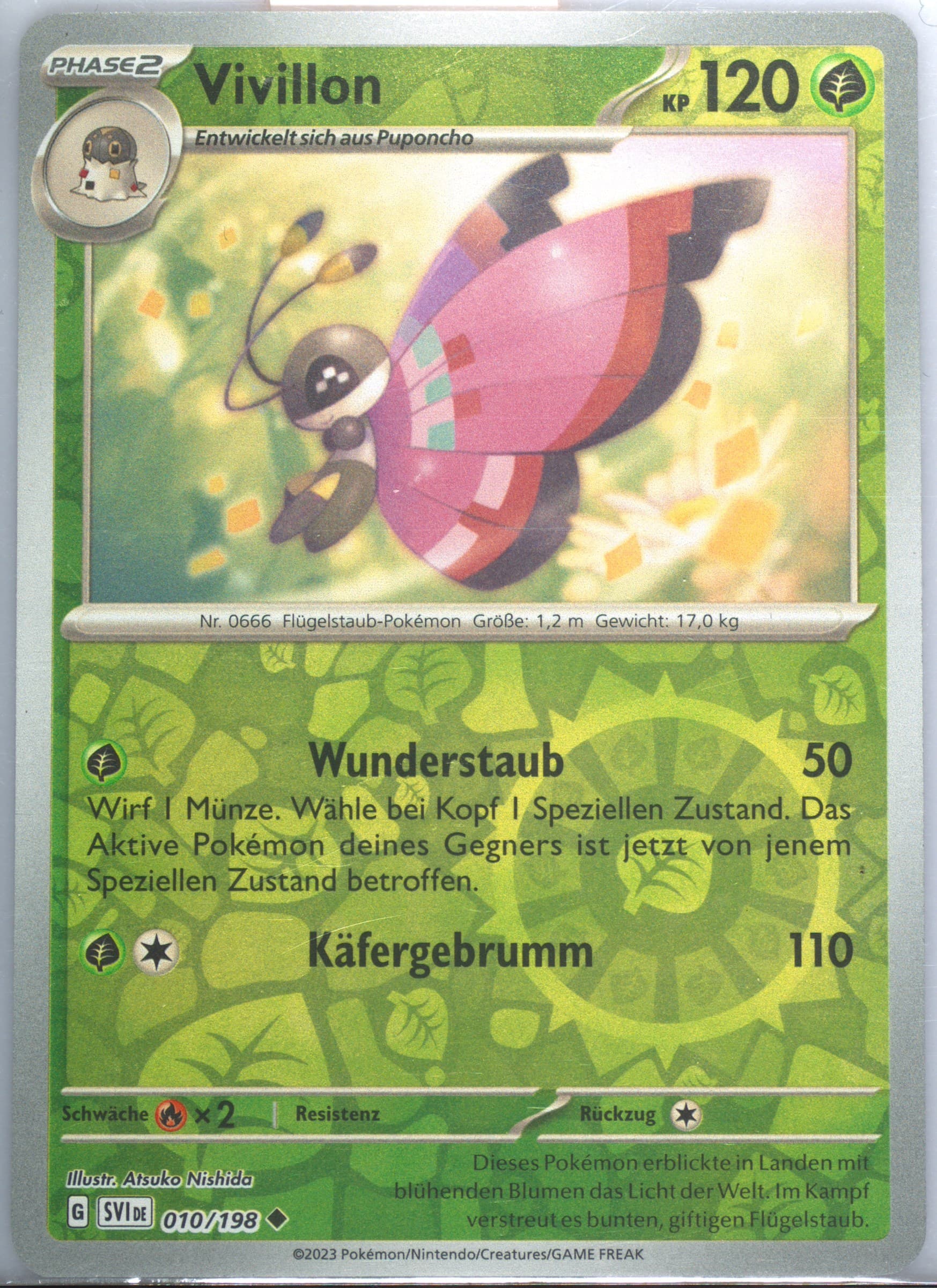 Vivillon Reverse Holo (010) 2023 Pokemon German Svi de-Scarlet & Violet