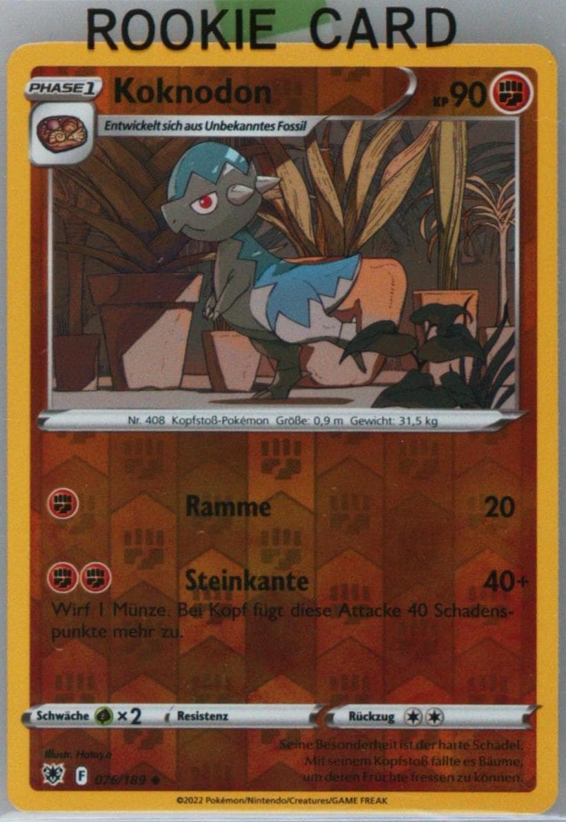 Koknodon-Reverse Foil German (076) 2022 Pokemon Sword & Shield Astral Radiance