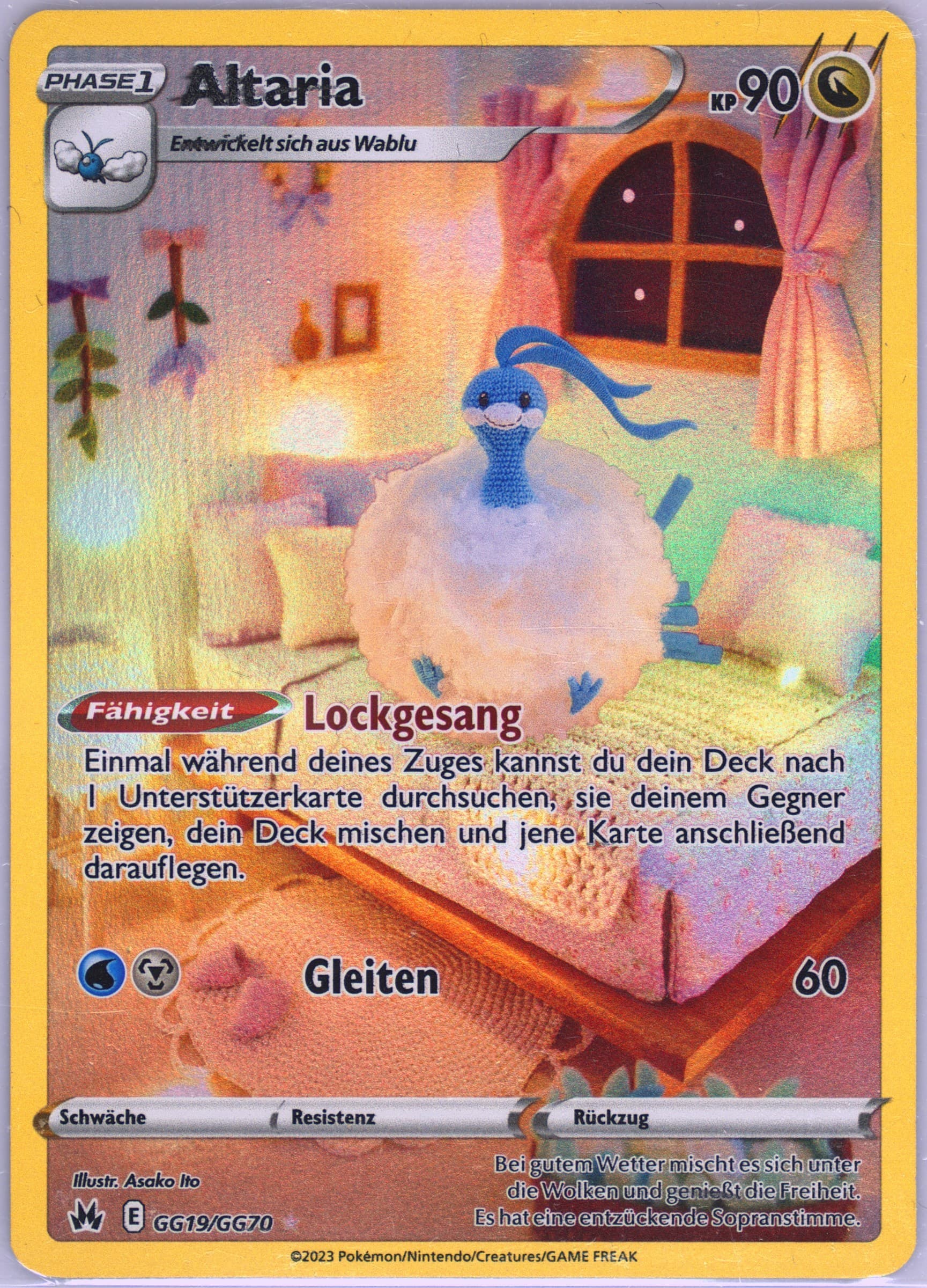 Full Art/Altaria German (GG19) 2023 Pokemon Sword and Shield Crown Zenith