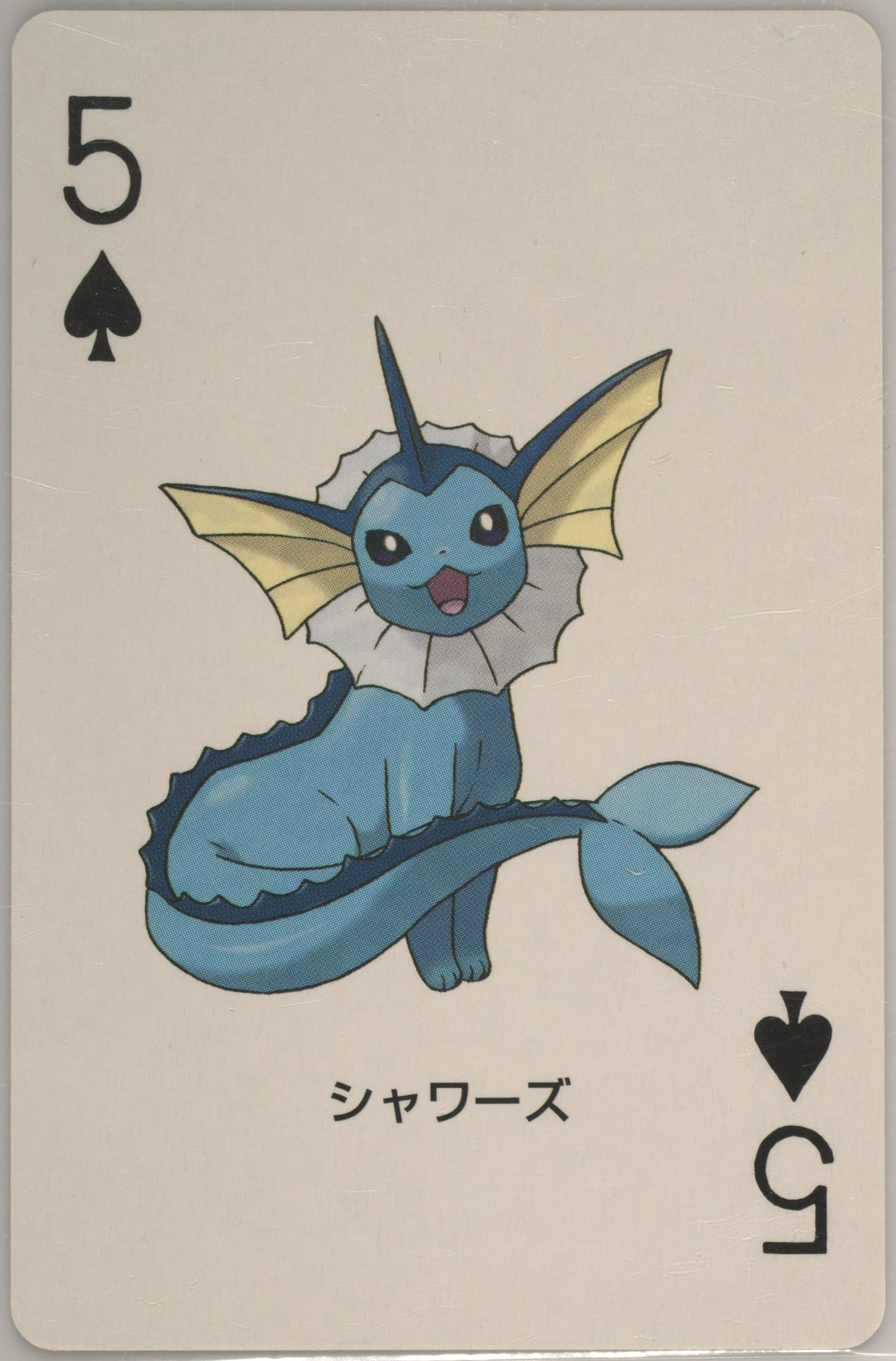 Vaporeon 5 of Spades 2004 Pokemon Firered Version Playing Cards