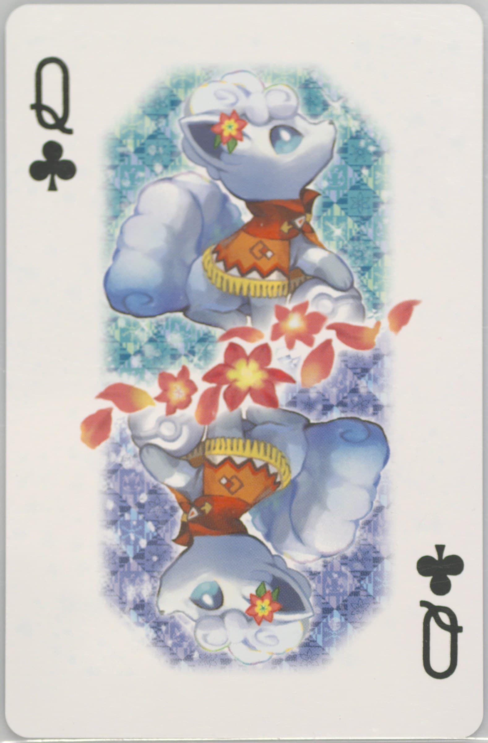Queen of Clubs Alolan Vulpix 2016 Pokemon Center Sapporo Playing Cards
