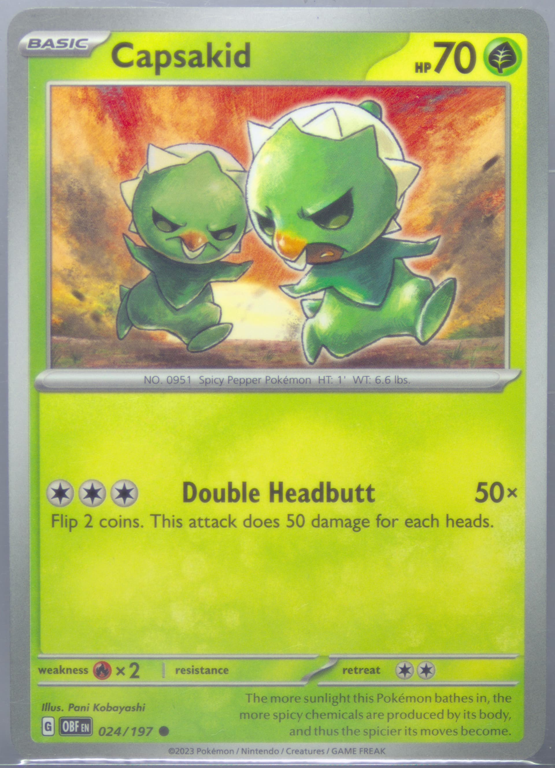 Capsakid (024) 2023 Pokemon Obf EN-Obsidian Flames