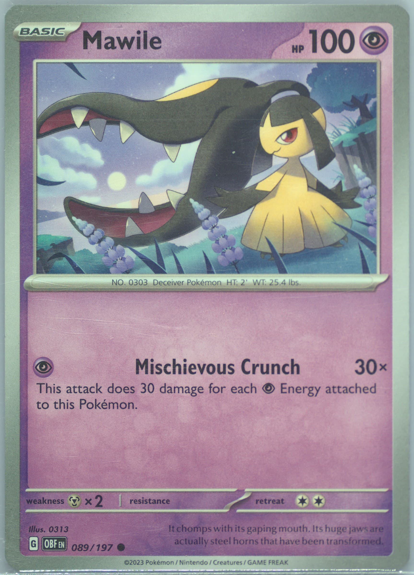 Mawile (089) 2023 Pokemon Obf EN-Obsidian Flames