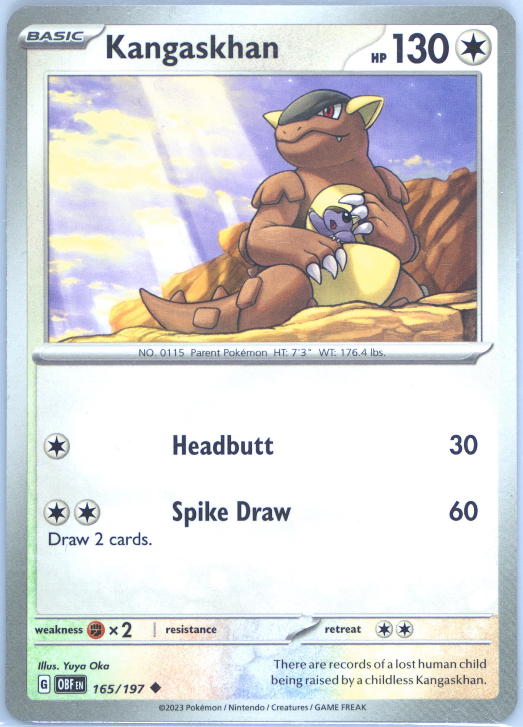 Kangaskhan (165) 2023 Pokemon Obf EN-Obsidian Flames