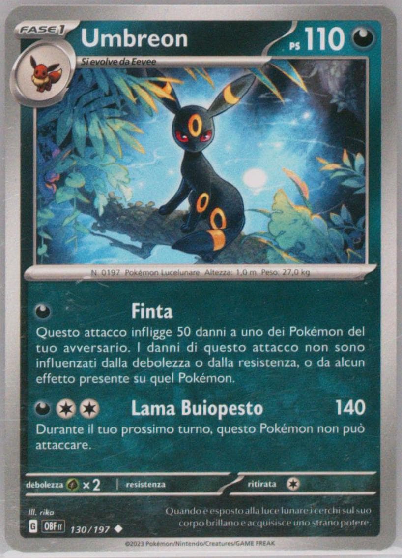 Umbreon (130) 2023 Pokemon Italian Obf It-Obsidian Flames
