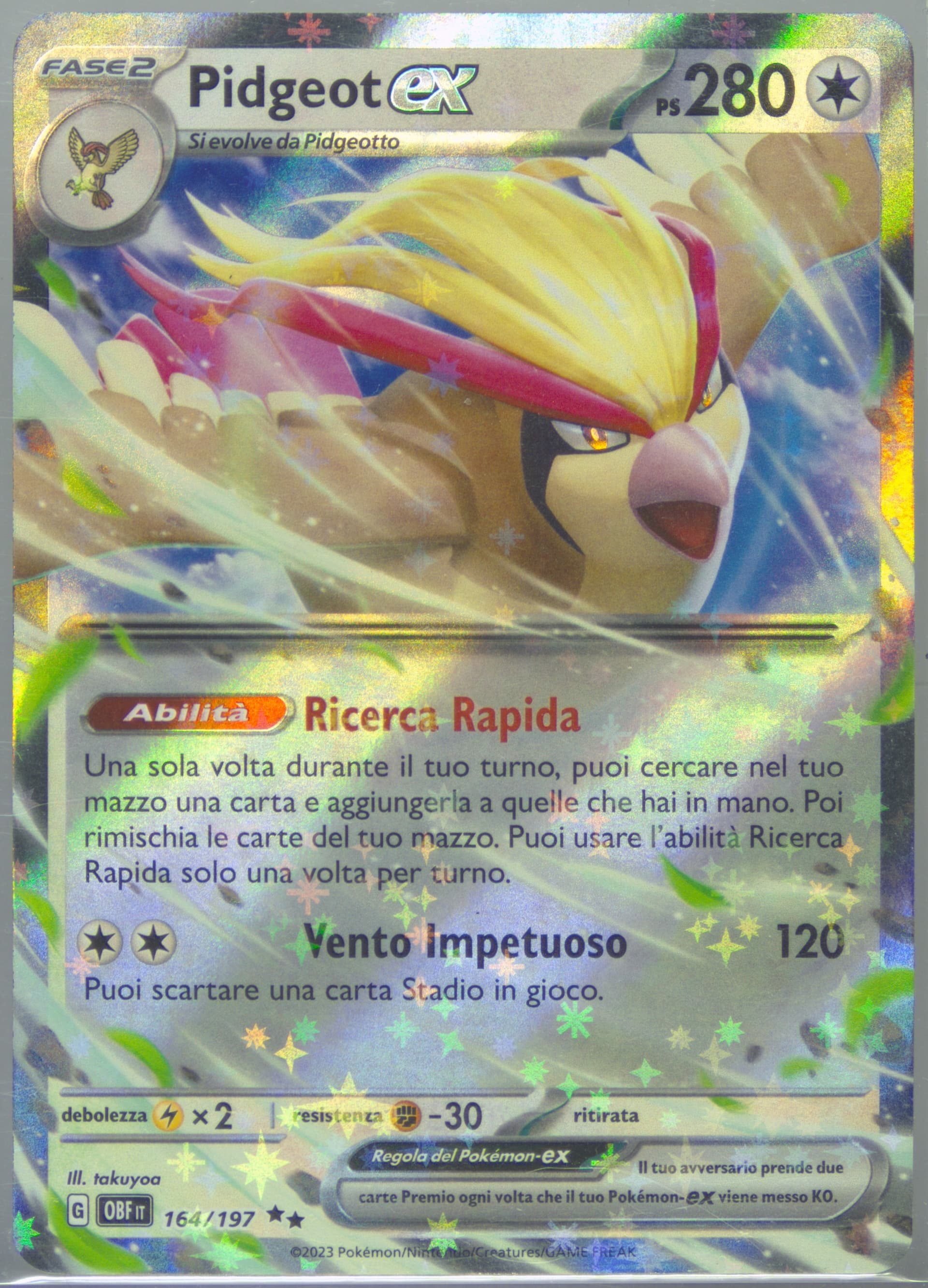 Pidgeot EX (164) 2023 Pokemon Italian Obf It-Obsidian Flames