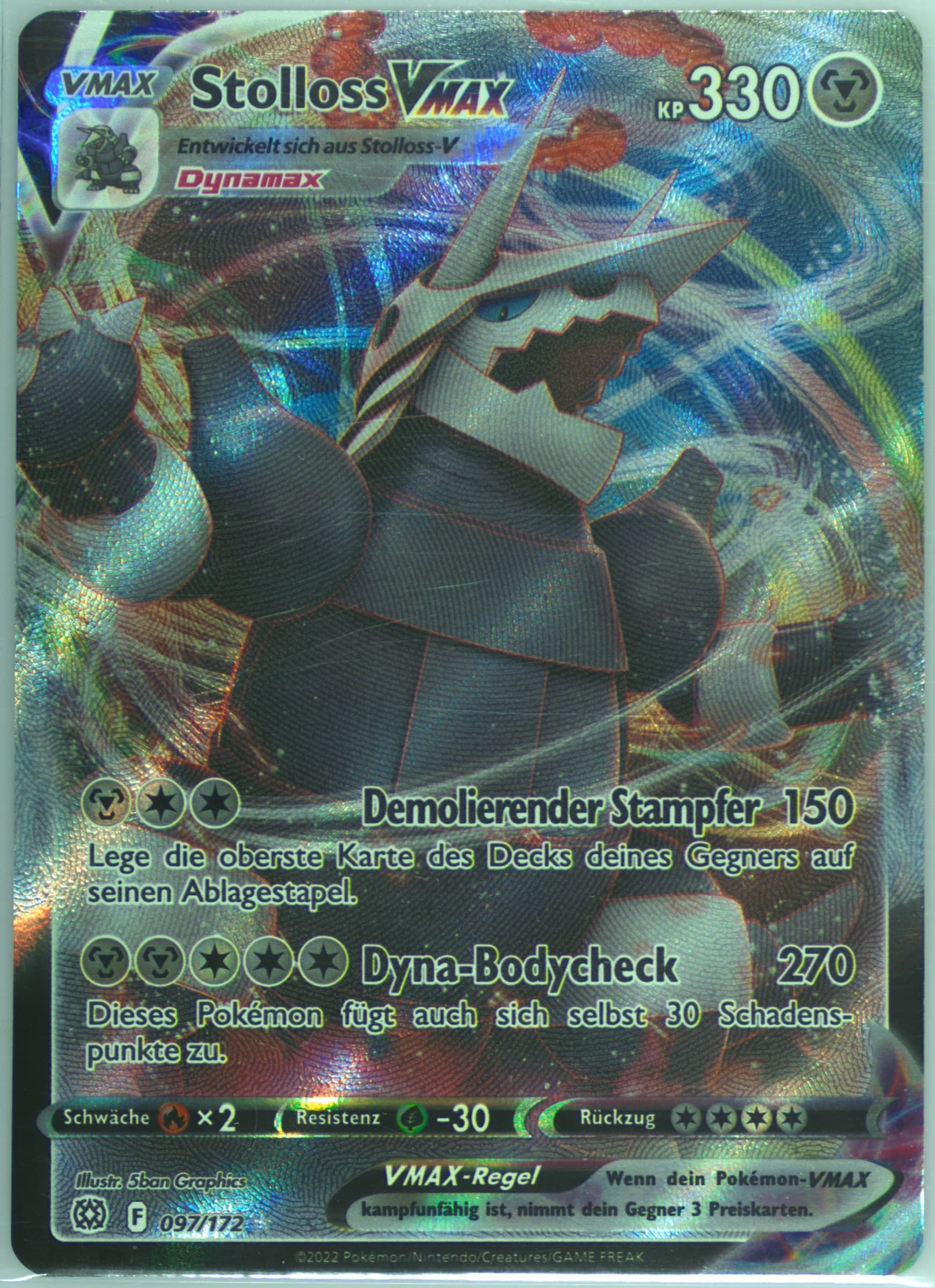 Full Art/Stolloss Vmax German (097) 2022 Pokemon Sword & Shield Brilliant Stars