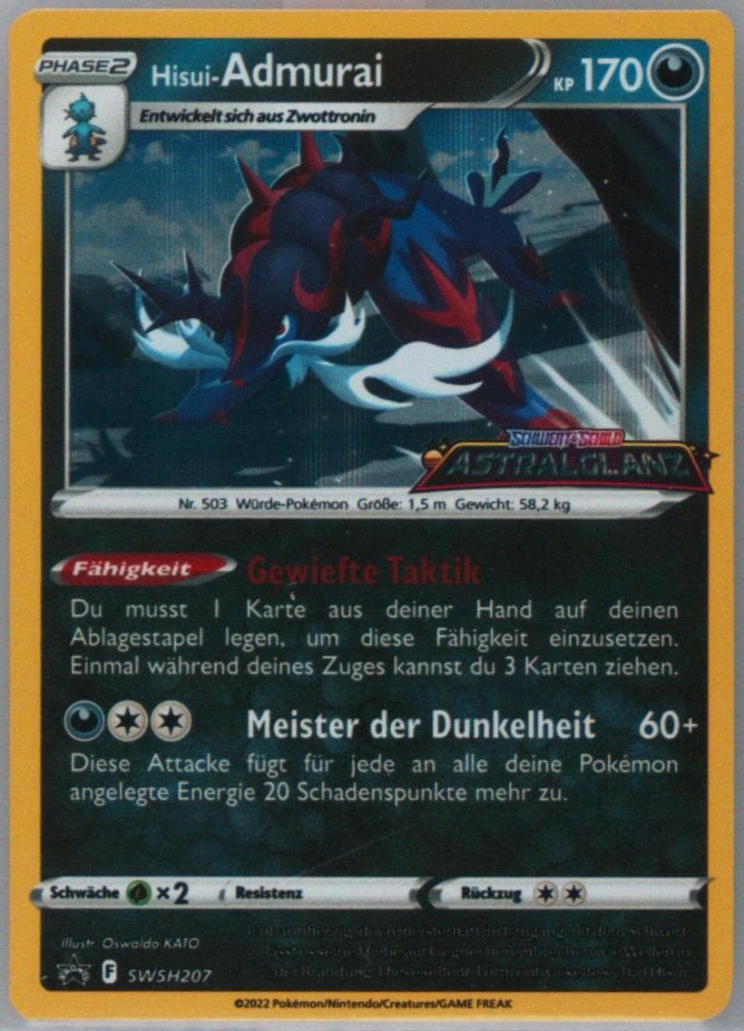 Hisui-Admurai-Holo Prerelease-German (207) 2022 Pokemon Swsh Black Star Promo