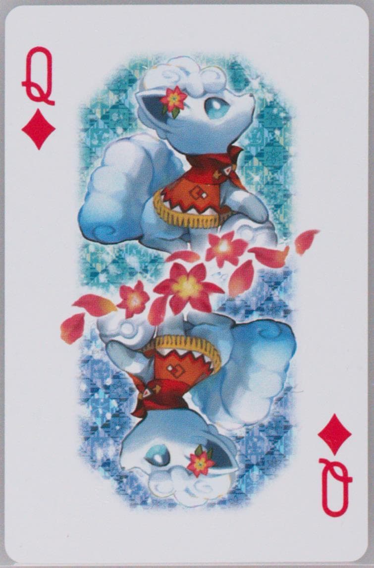 Queen of Diamonds Alolan Vulpix 2016 Pokemon Center Sapporo Playing Cards
