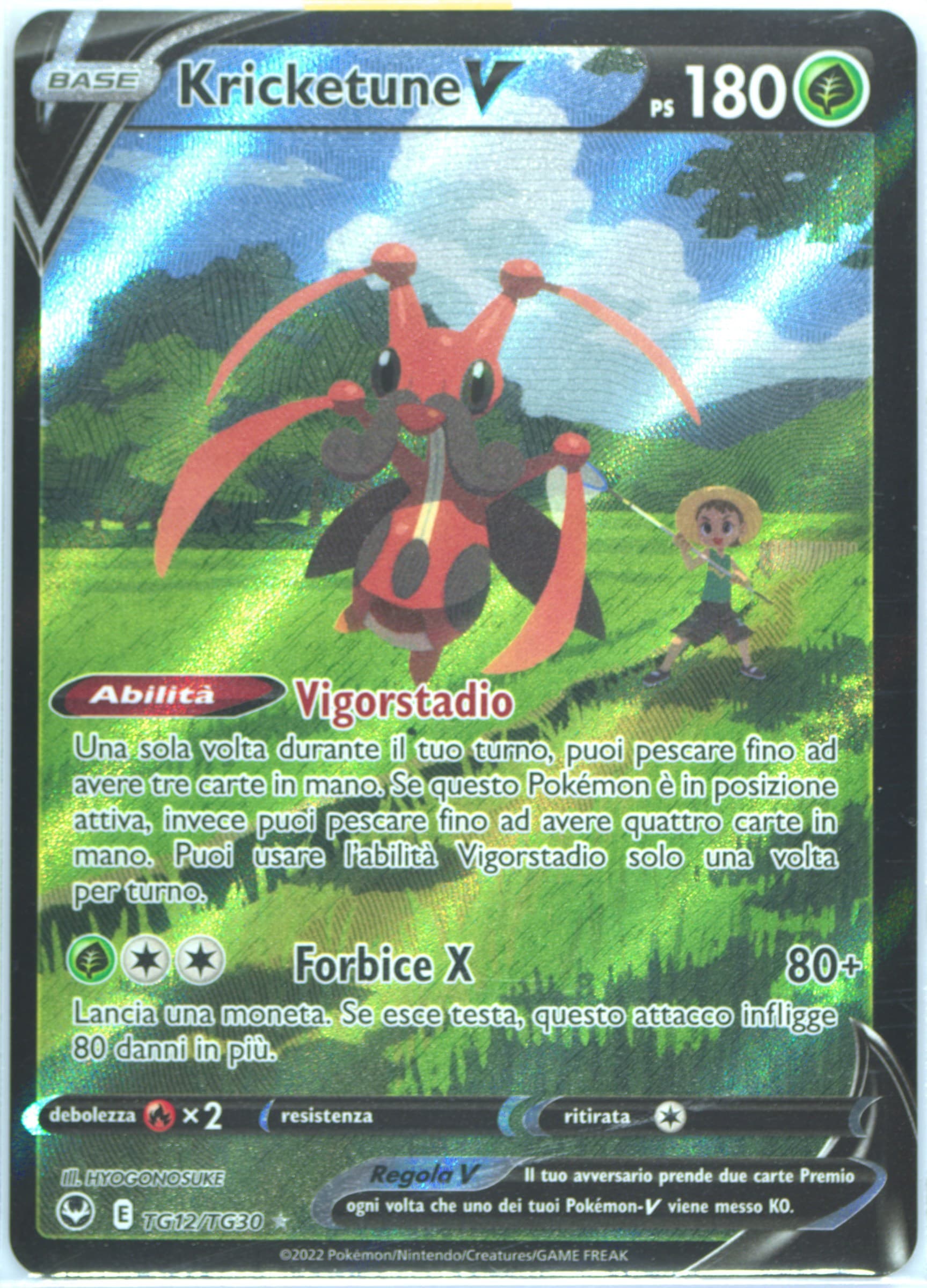 Full Art/Kricketune V Italian (TG12) 2022 Pokemon Sword & Shield Silver Tempest