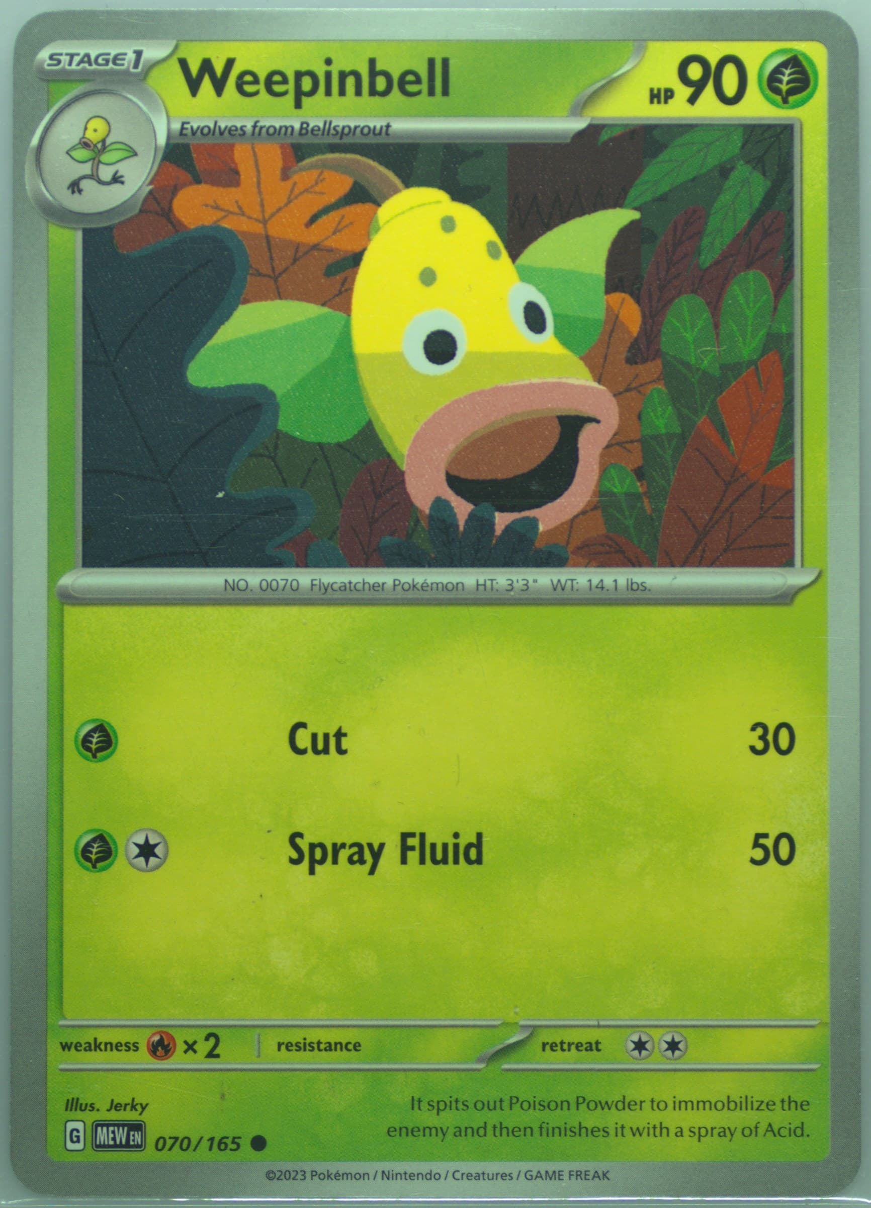 Weepinbell (070) 2023 Pokemon Mew EN-151
