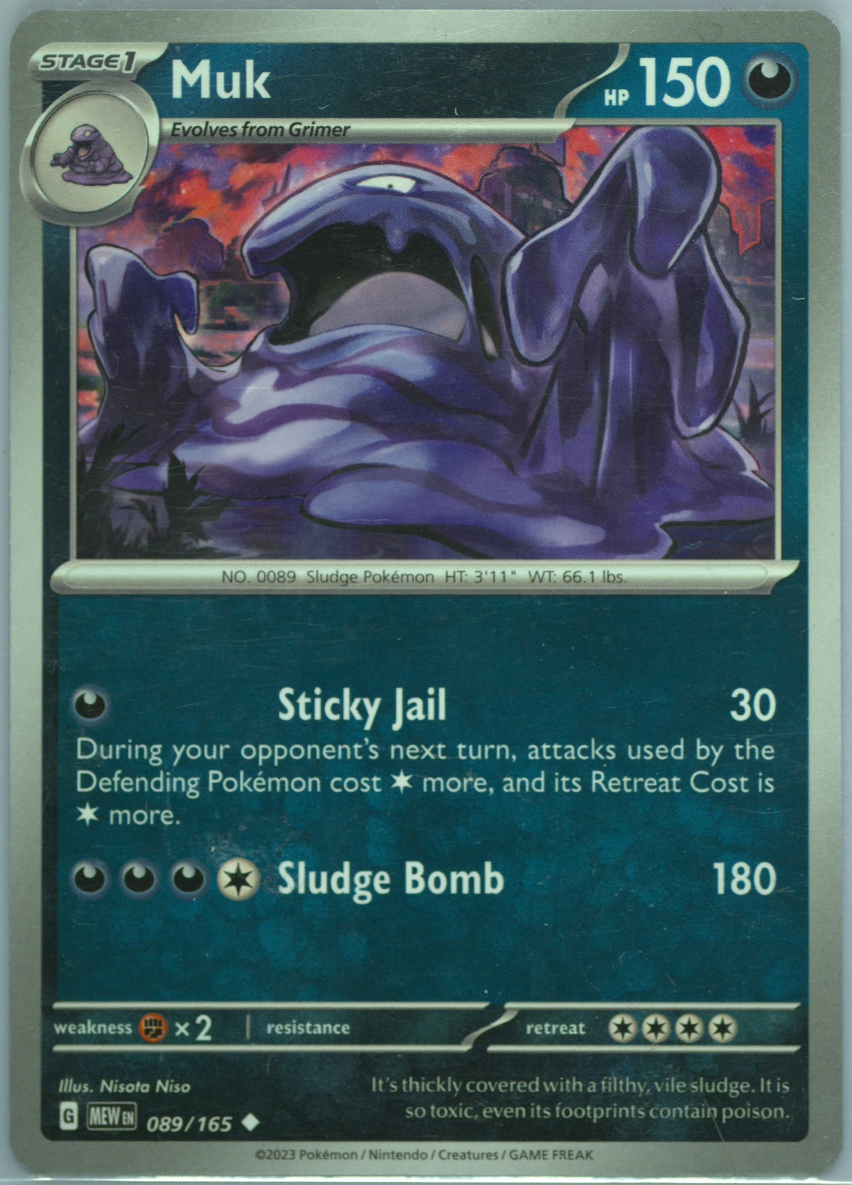 Muk (089) 2023 Pokemon Mew EN-151