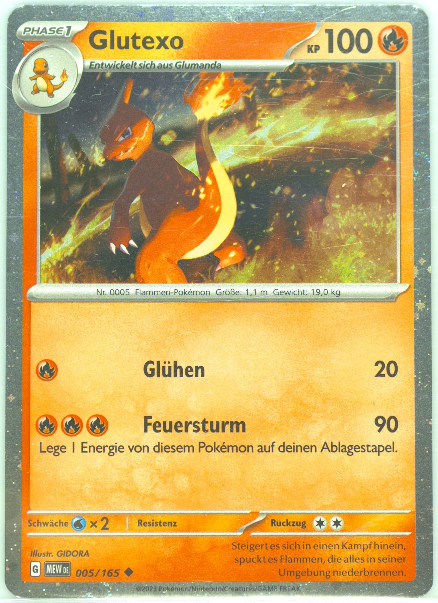 Charmeleon (005) 2023 Pokemon German Mew de-151