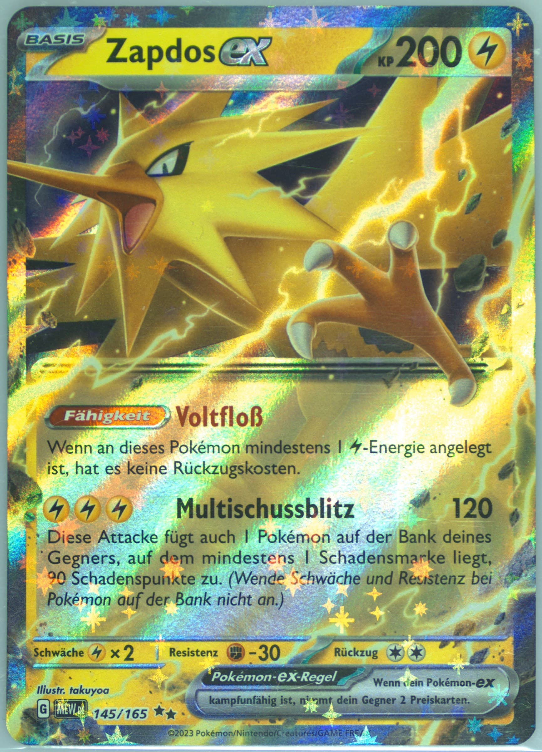 Zapdos EX (145) 2023 Pokemon German Mew de-151
