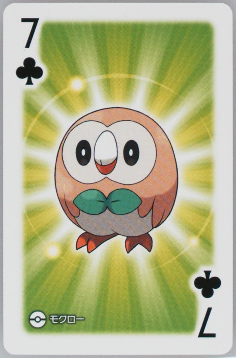 Rowlet 7 of Clubs 2017 Pokemon All Star Playing Cards