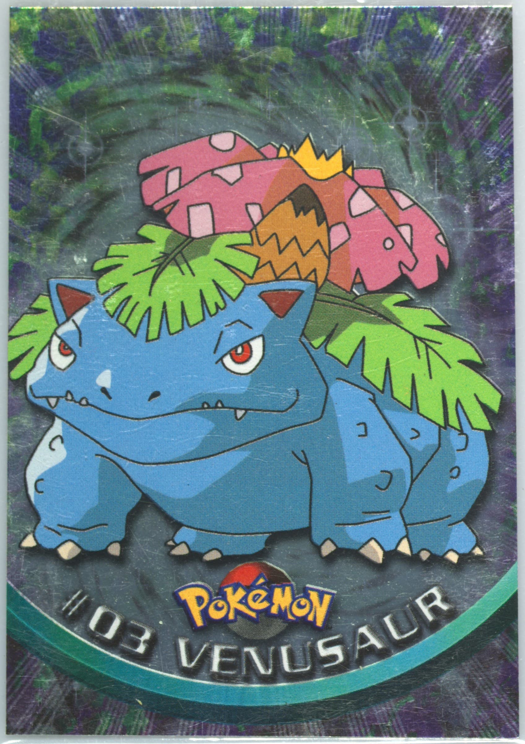 Venusaur Foil-Spanish (3) 1999 Topps Pokemon TV