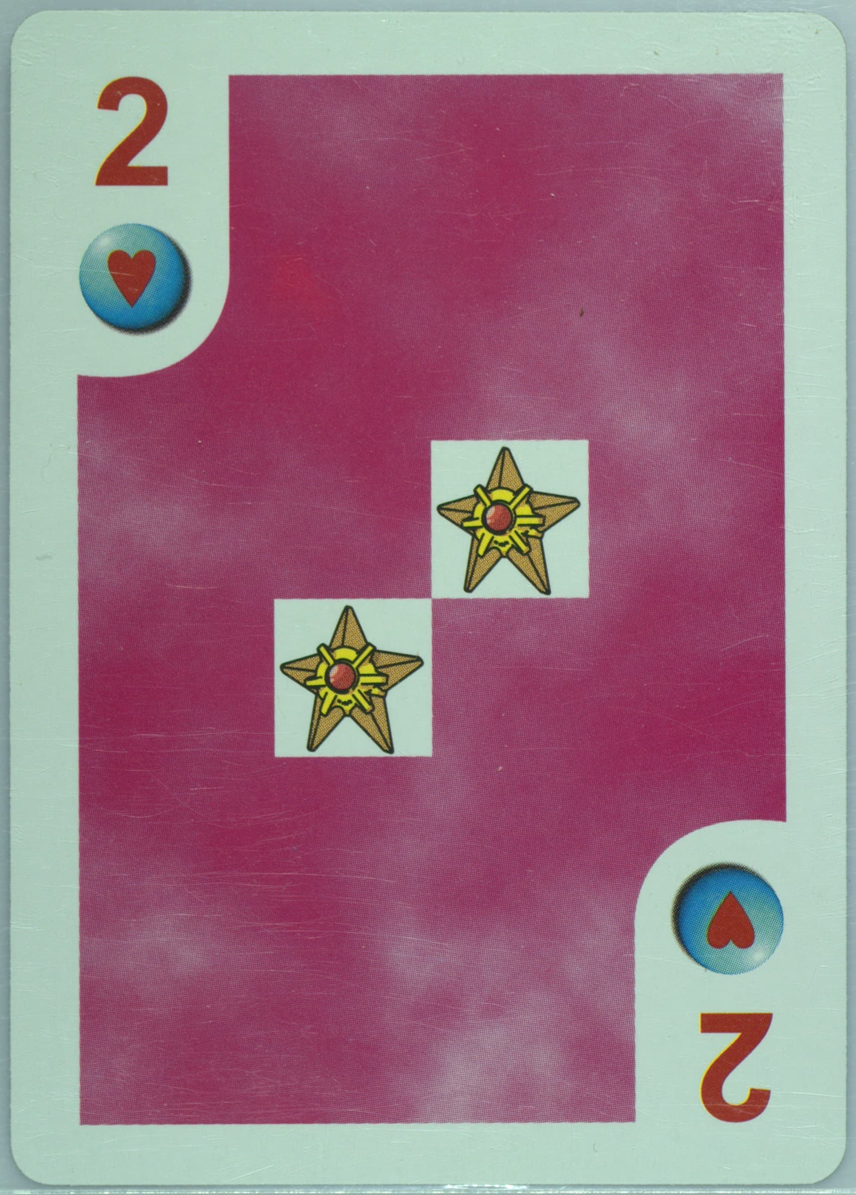 Staryu 2 of Hearts 1999 Bicycle Pokemon Playing Cards