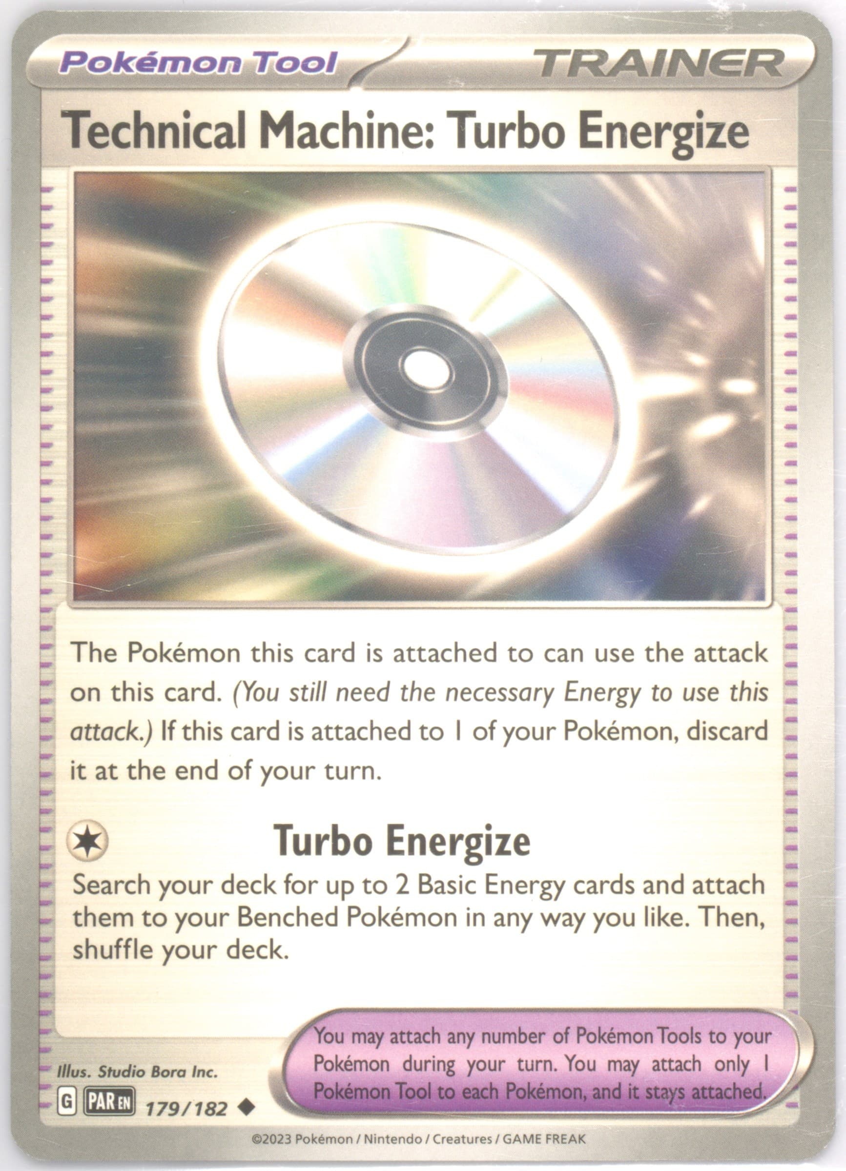 Technical Machine: Turbo Energize (179) 2023 Pokemon Par EN-Paradox Rift