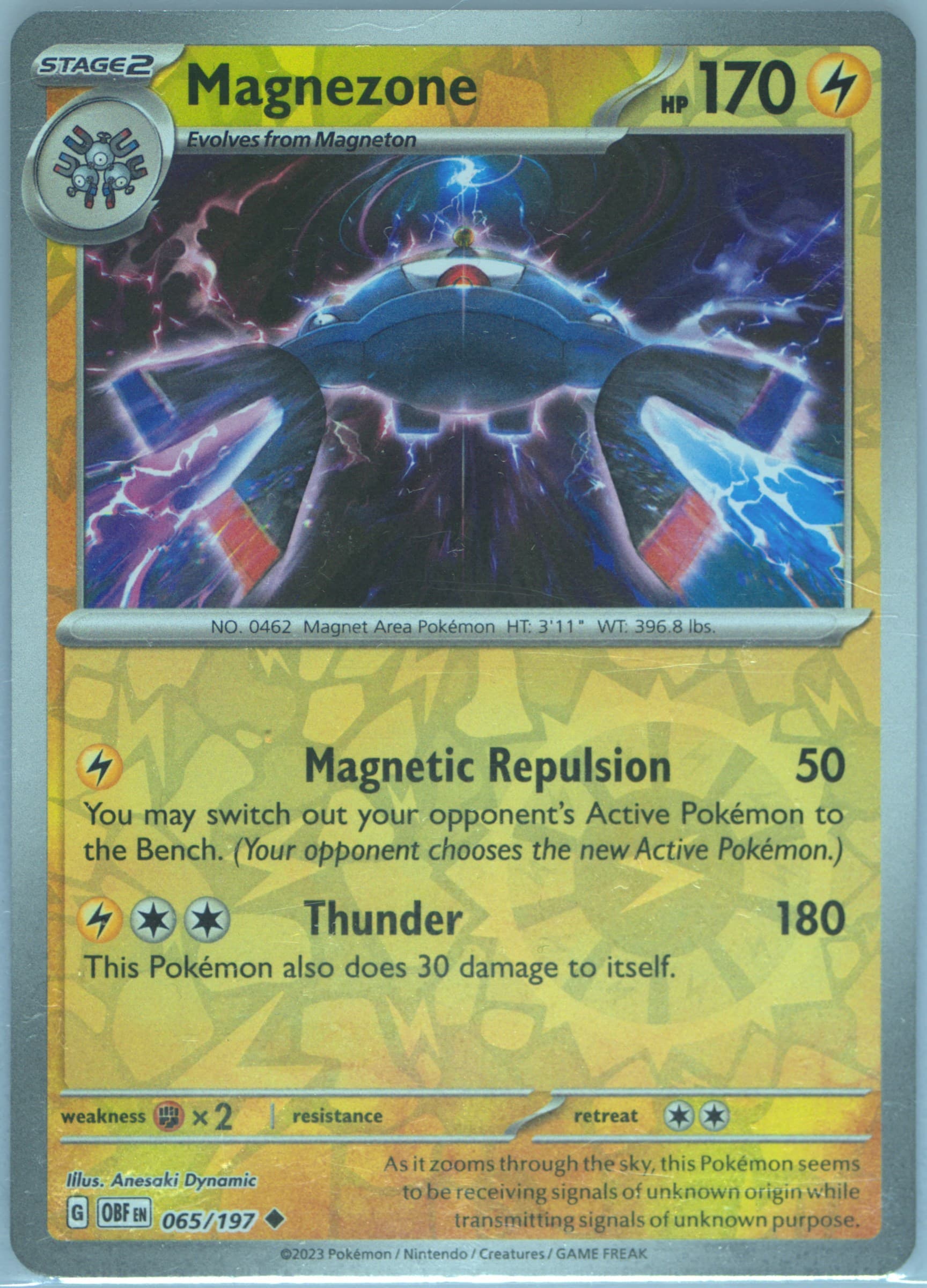 Magnezone Reverse Holo (065) 2023 Pokemon Obf EN-Obsidian Flames
