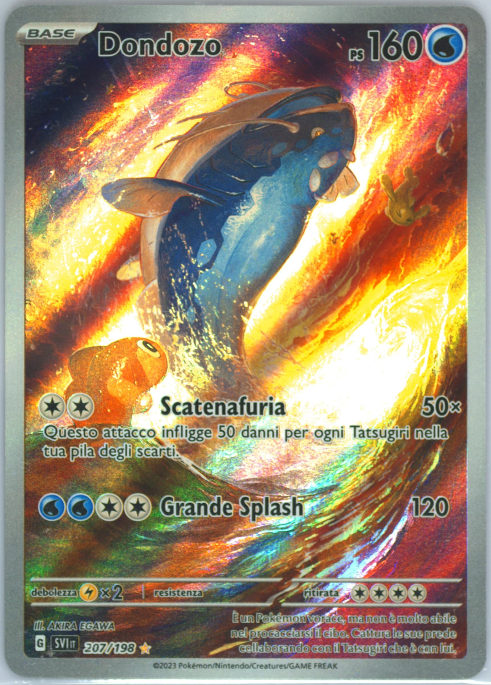 Dondozo Illustration Rare (207) 2023 Pokemon Italian Svi It-Scarlet & Violet