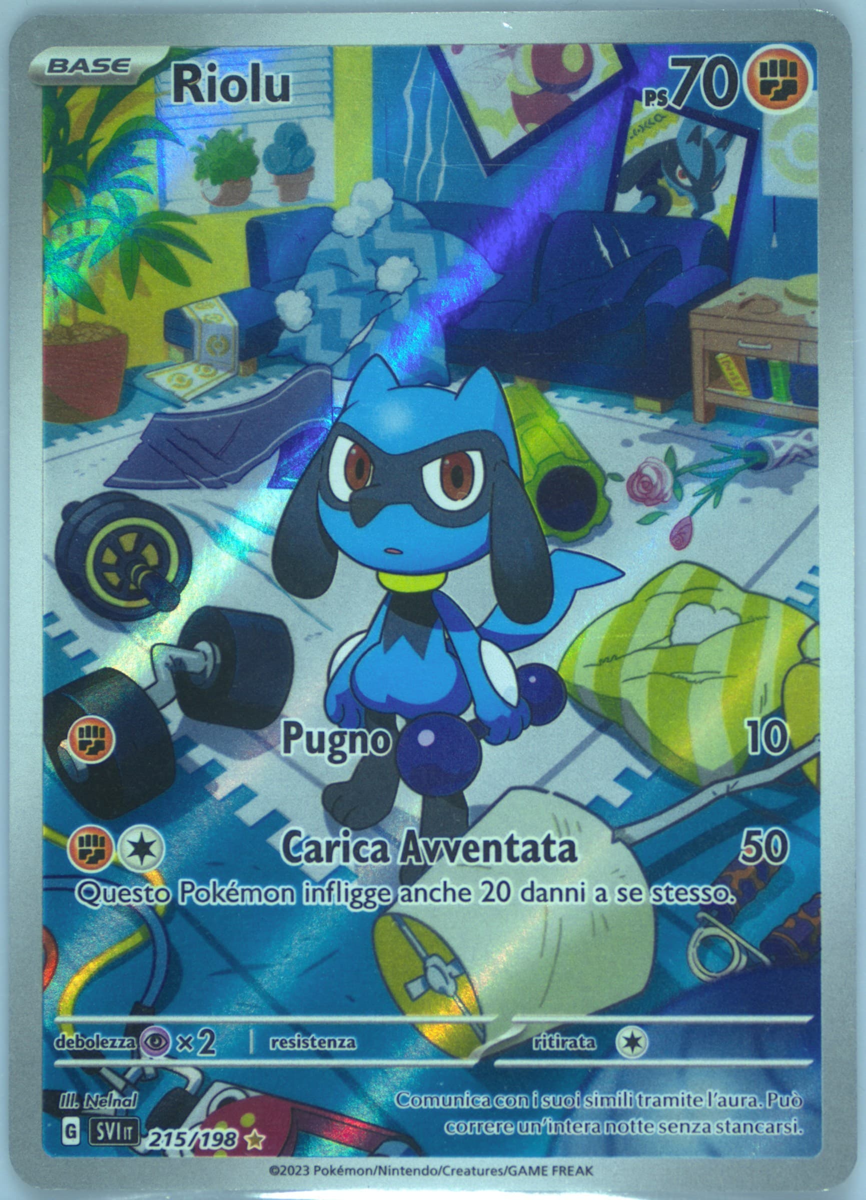 Riolu Illustration Rare (215) 2023 Pokemon Italian Svi It-Scarlet & Violet